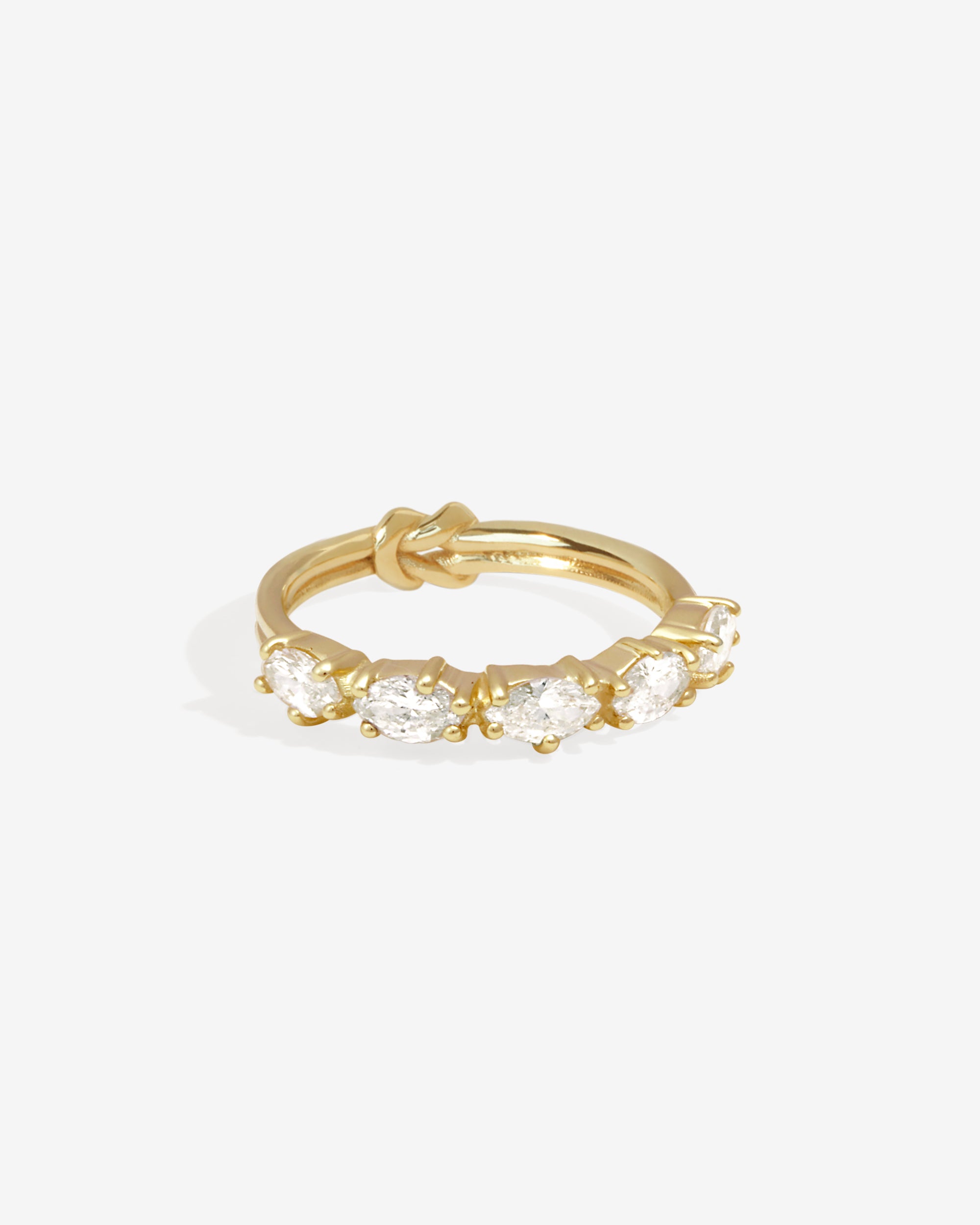 Love Knot Ring Diamond Solid Gold