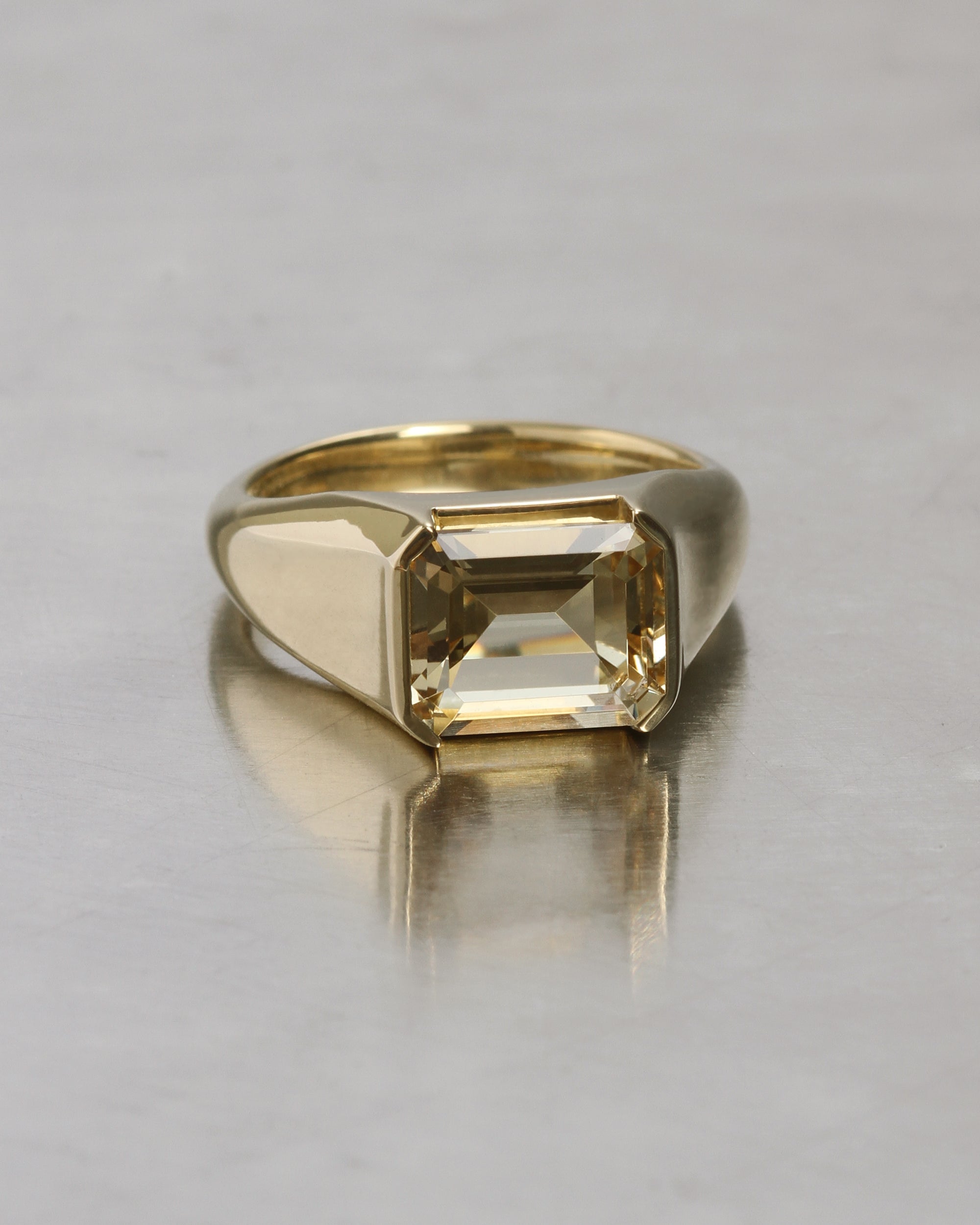 Lucca Ring Yellow Beryl Solid Gold
