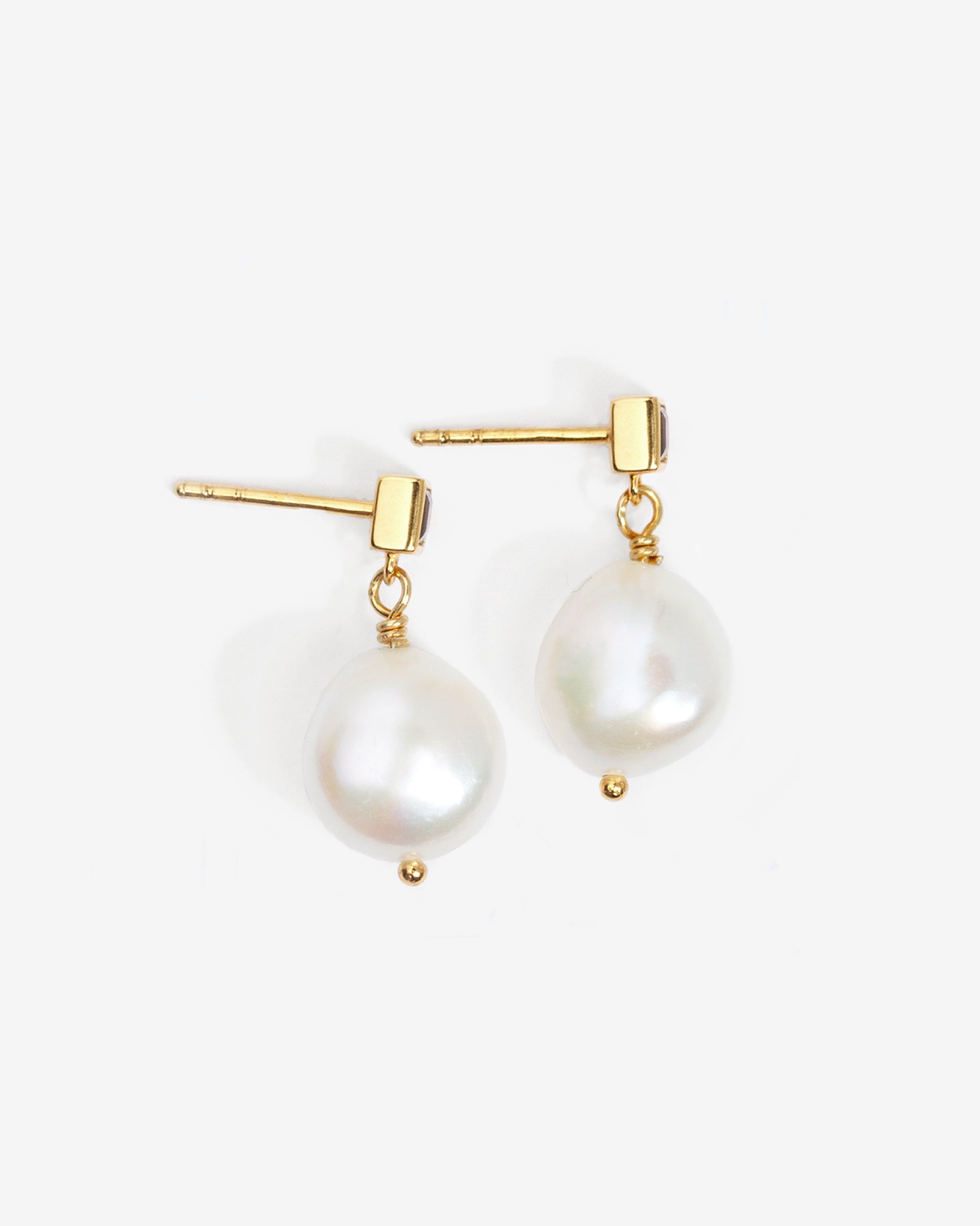 Lulu Earrings Pearl Gold Vermeil