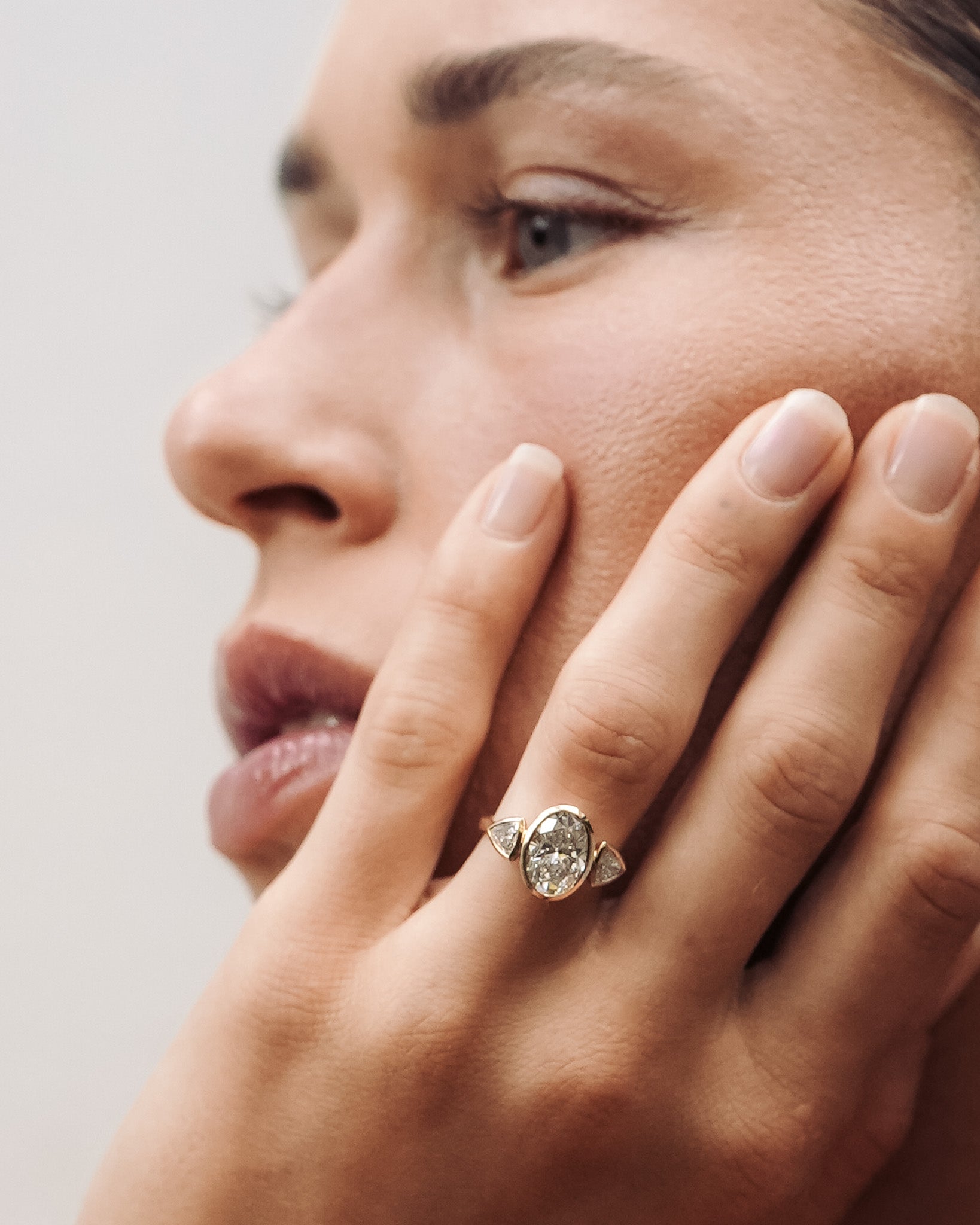 Lumen Trilogy Ring Diamond Solid Gold