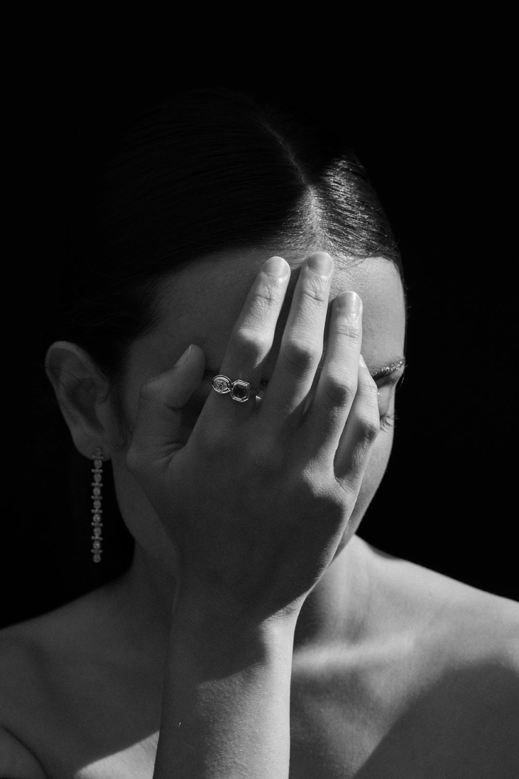 Mino Ring Champagne Diamond Solid Gold