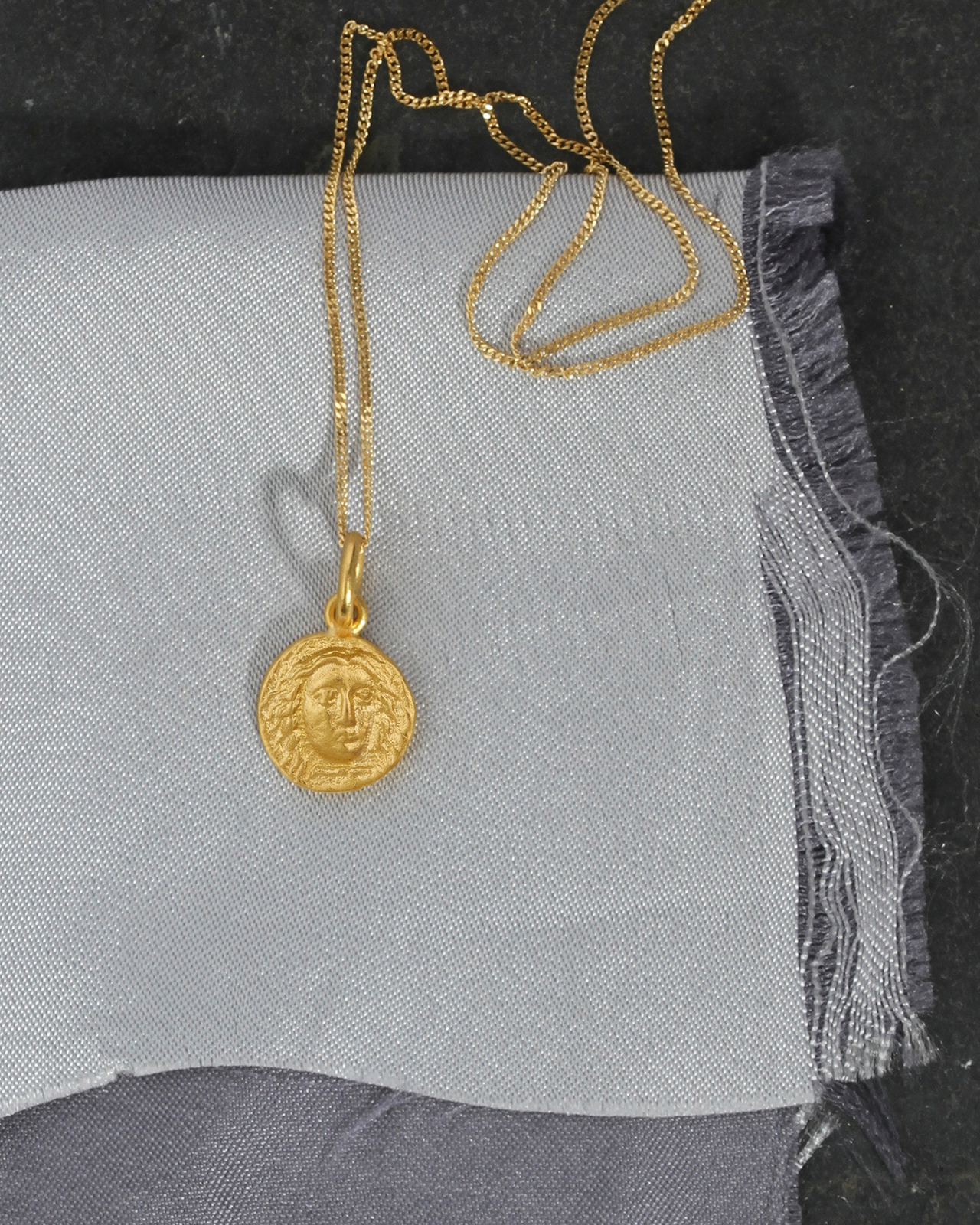 Macedon Coin Necklace Solid Gold