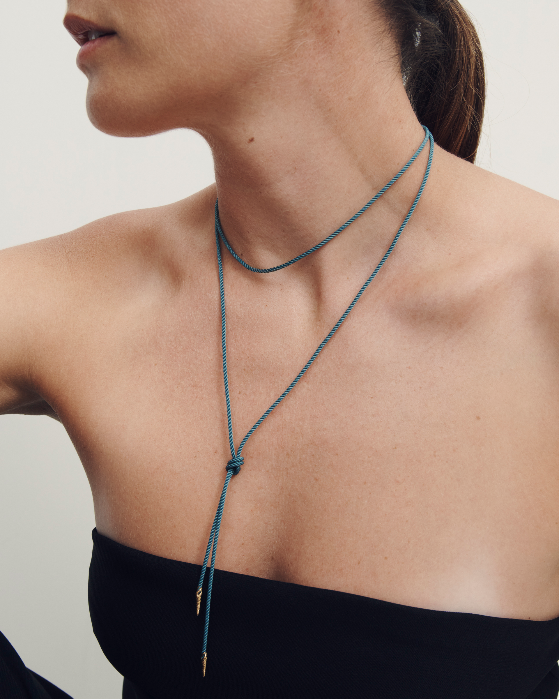 Mar Cord Necktie Gold Vermeil