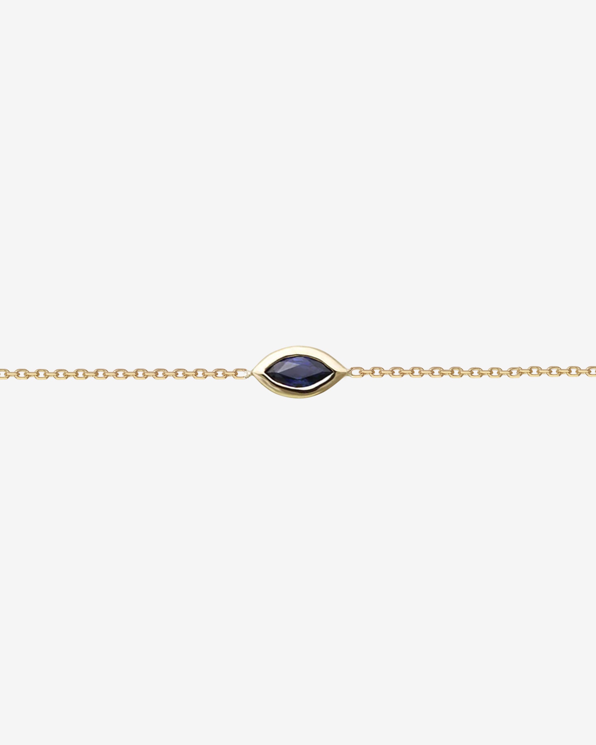 Marquise Bracelet Sapphire Solid Gold