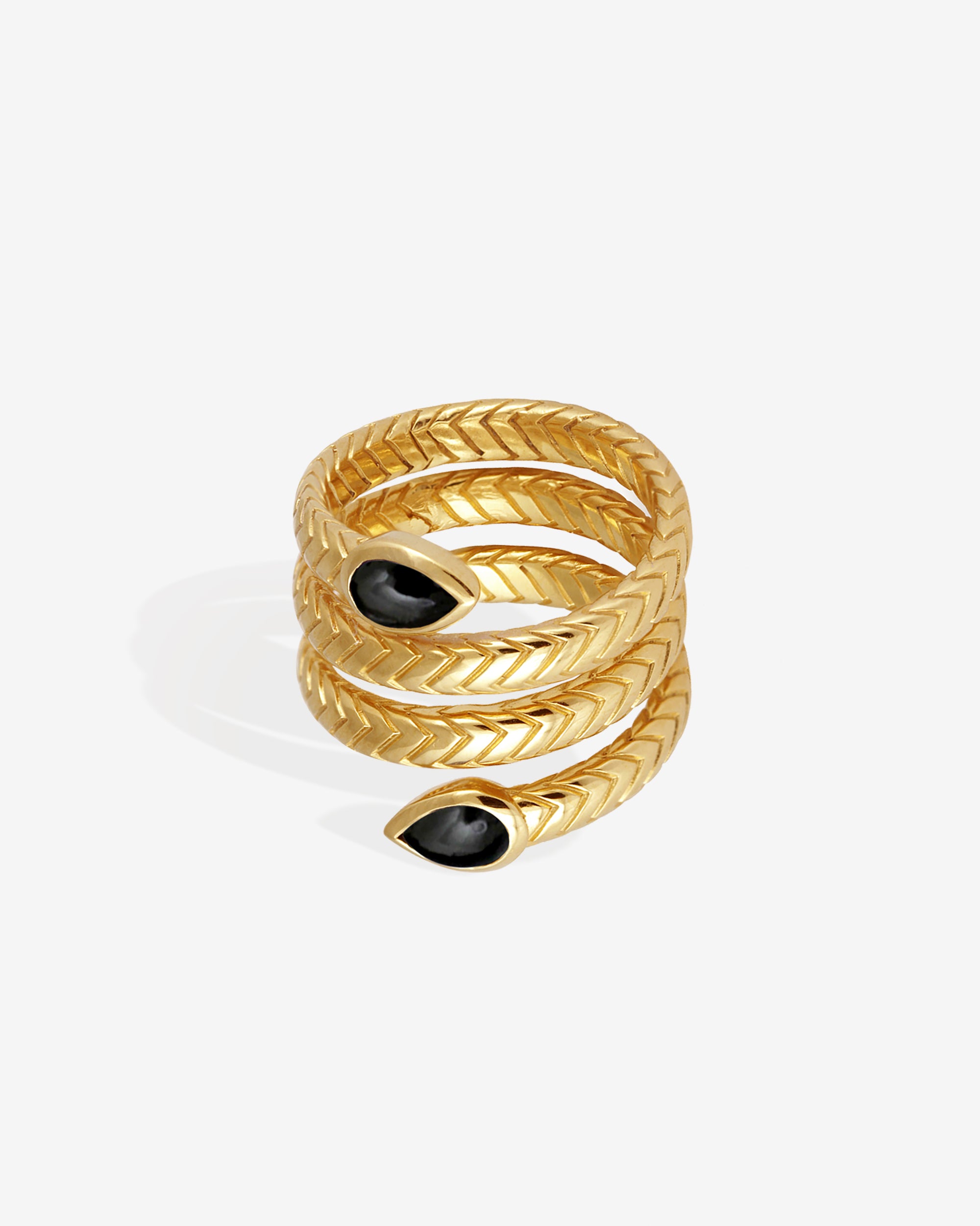 Metis Ring Onyx Gold Vermeil