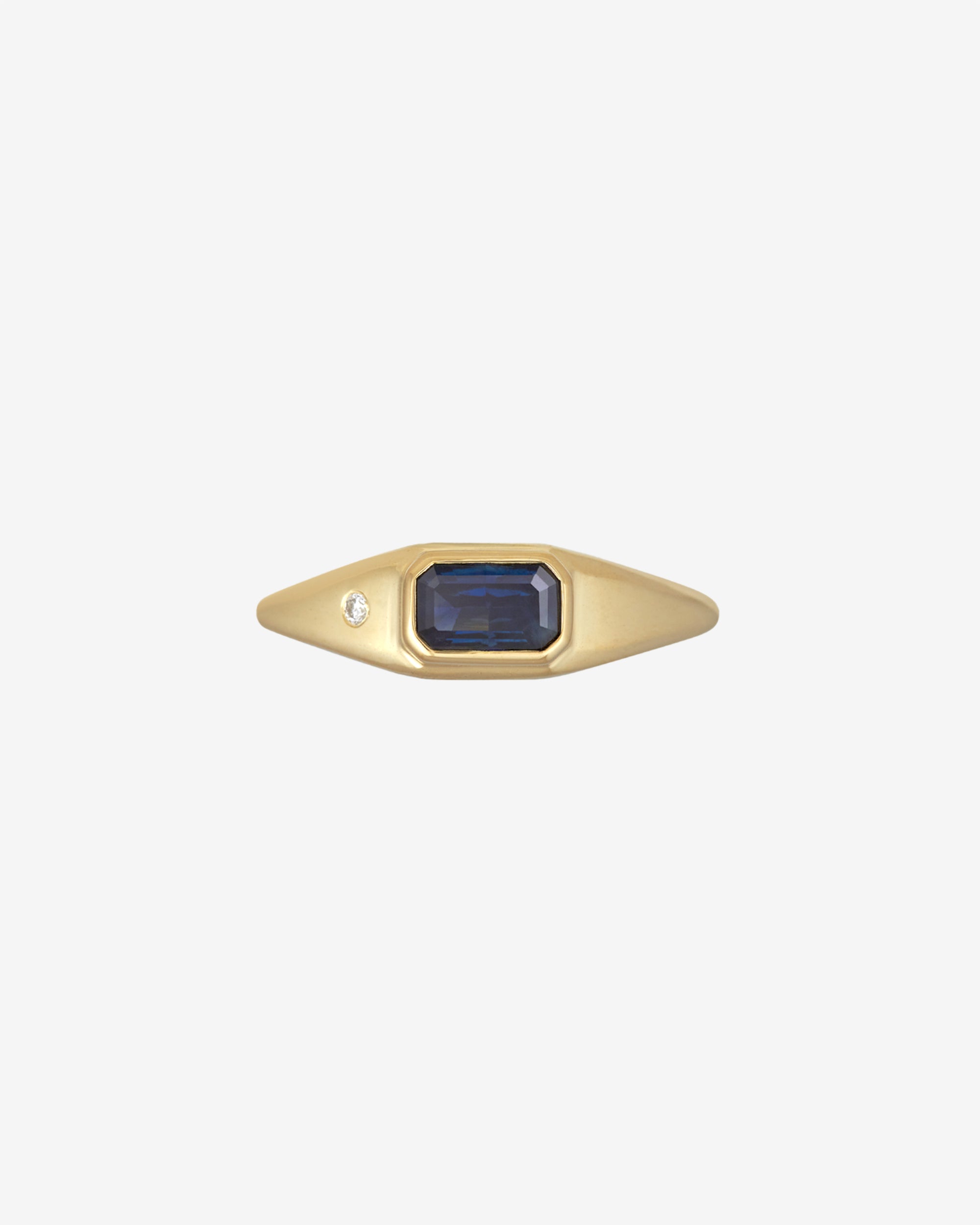 Min Ring Barion Blue Sapphire Solid Gold