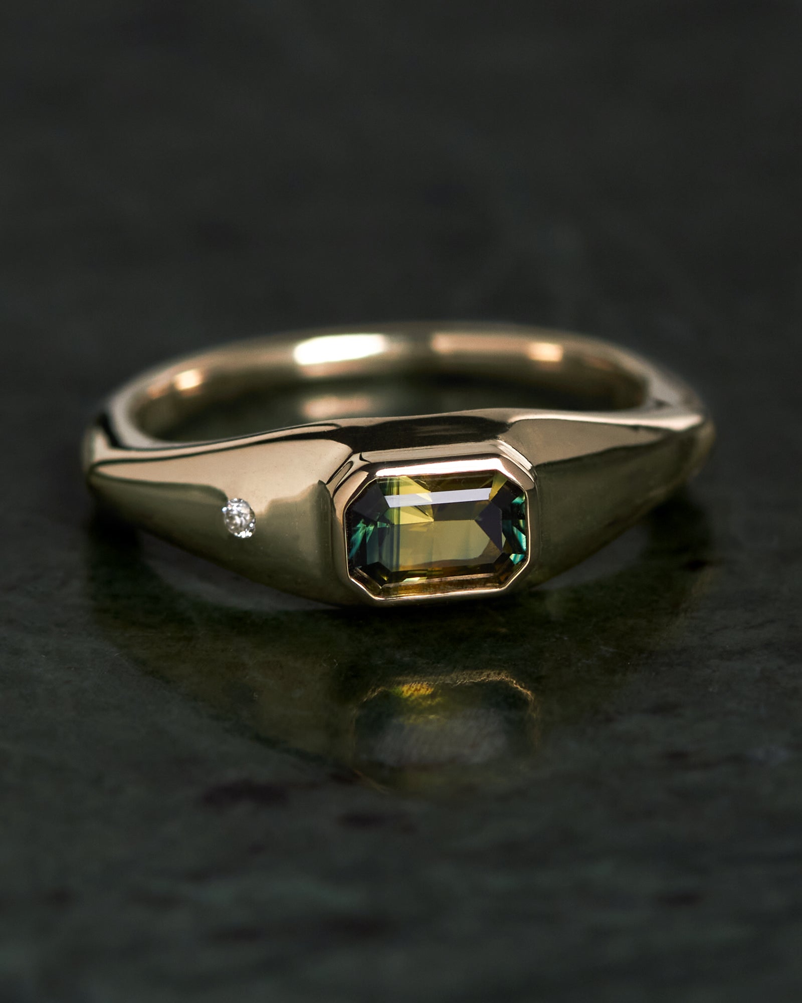 Min Ring Barion Parti Sapphire Solid Gold