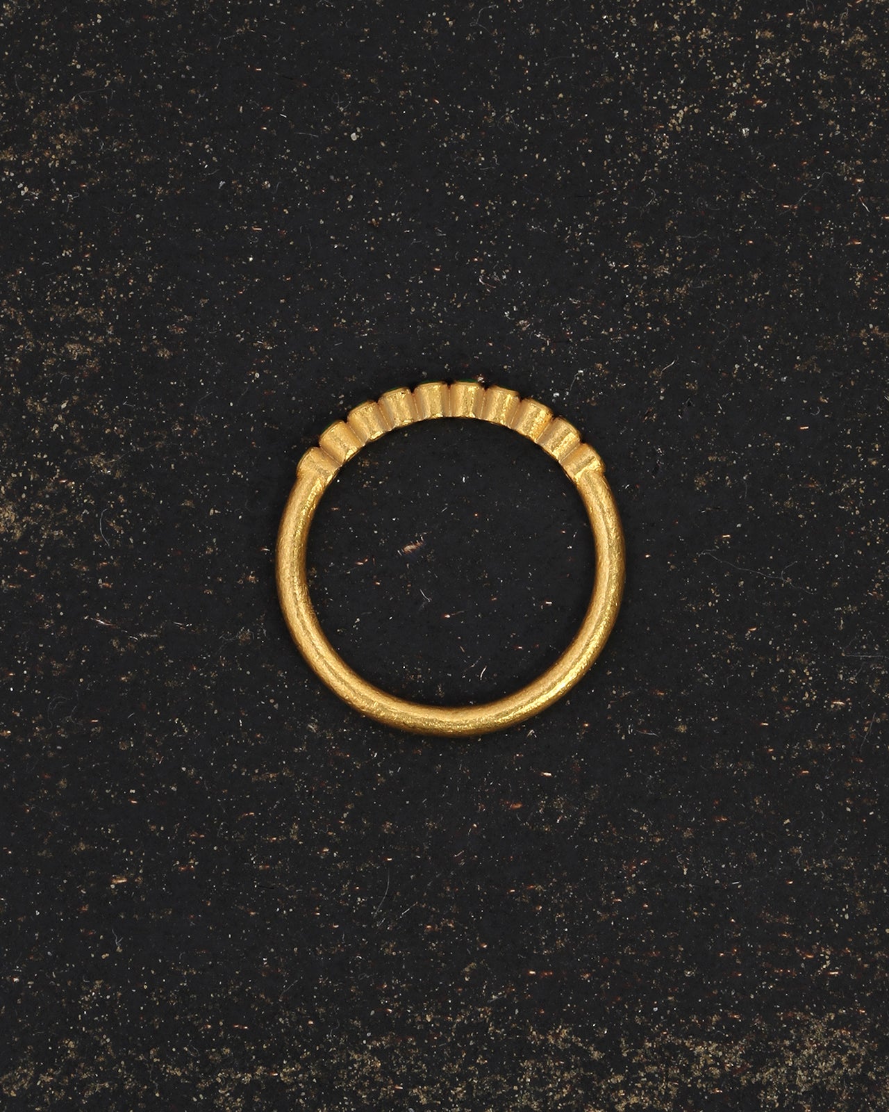 Miri Half Eternity Ring Emerald Solid Gold