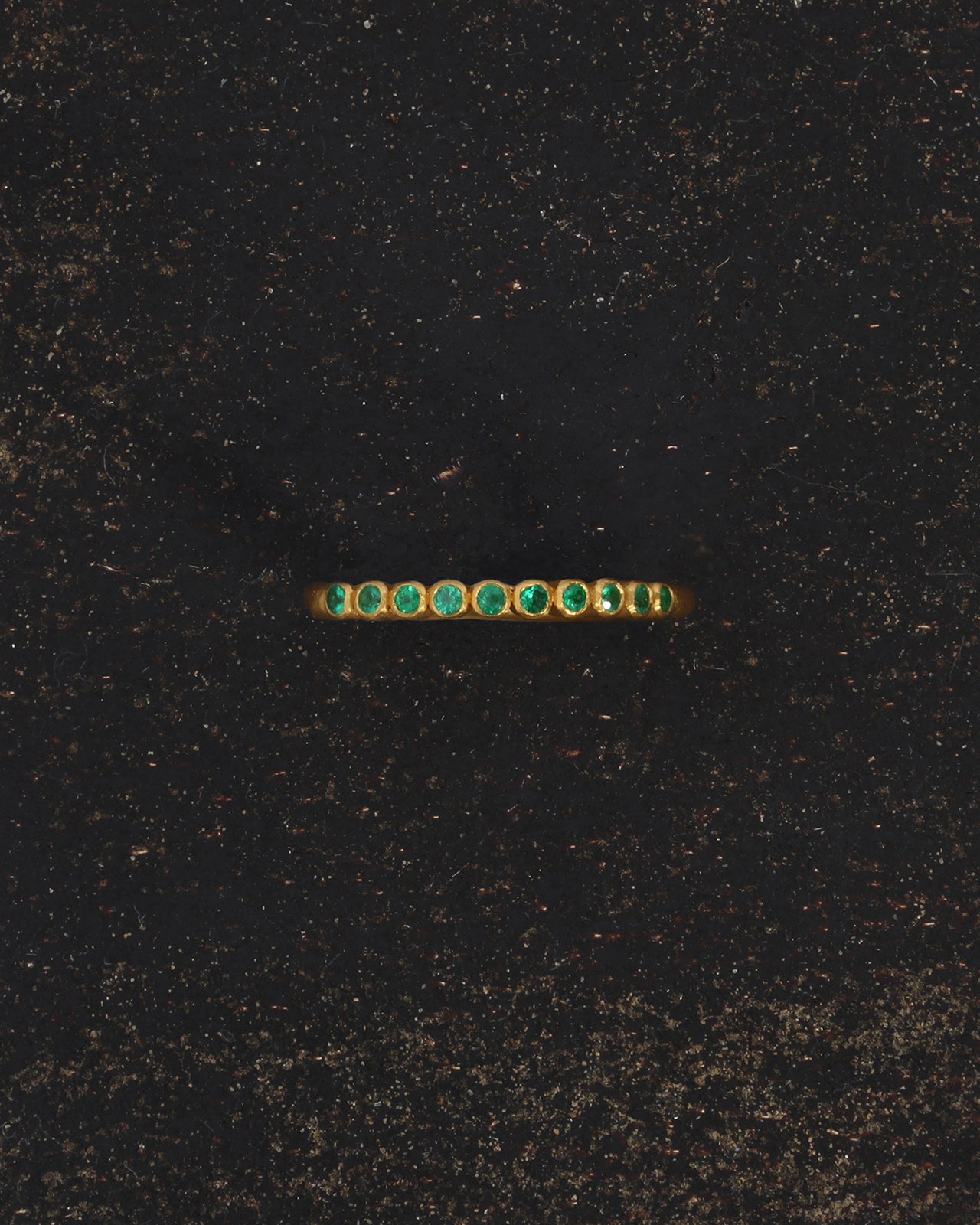 Miri Half Eternity Ring Emerald Solid Gold