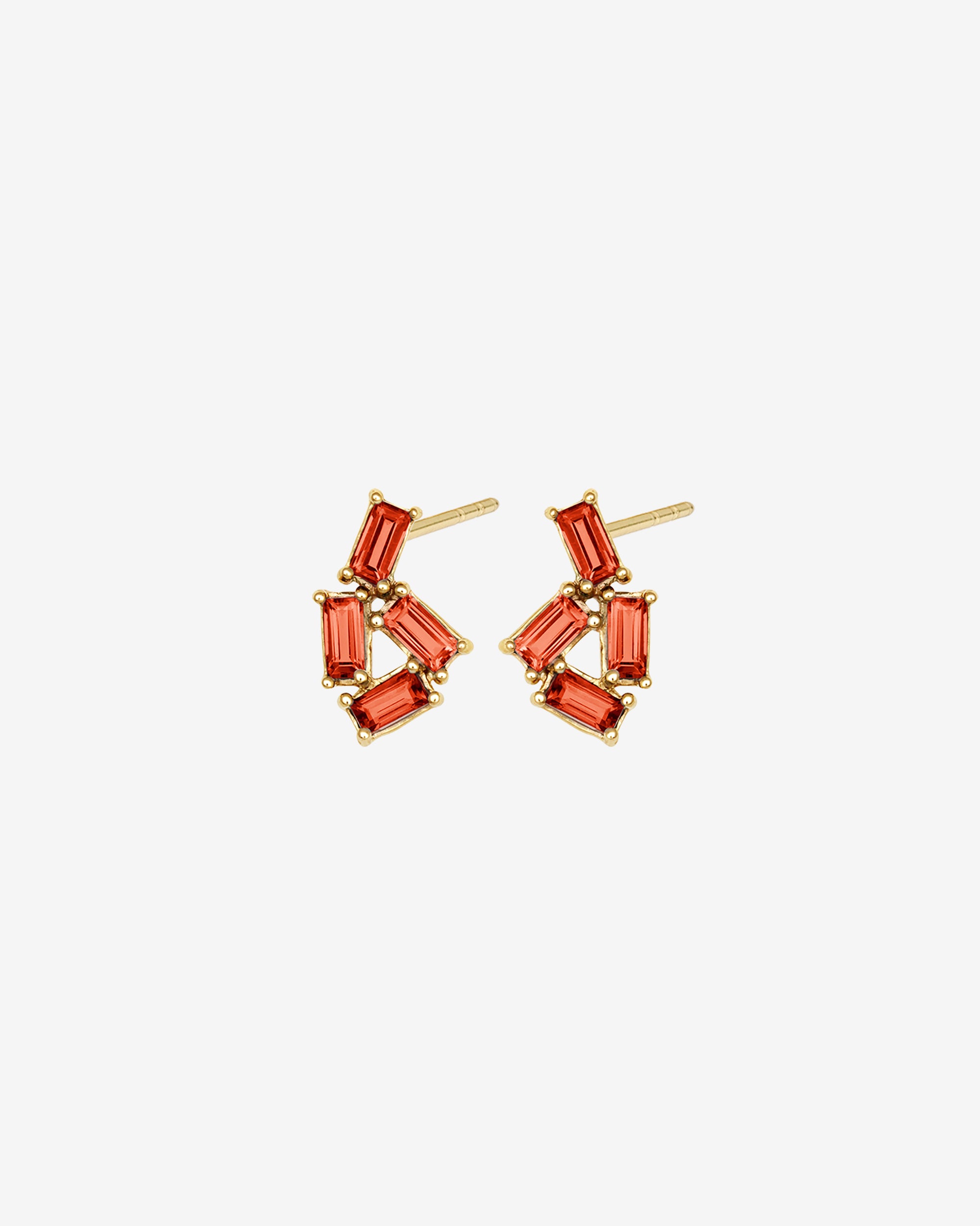 Monti Earrings Garnet Solid Gold