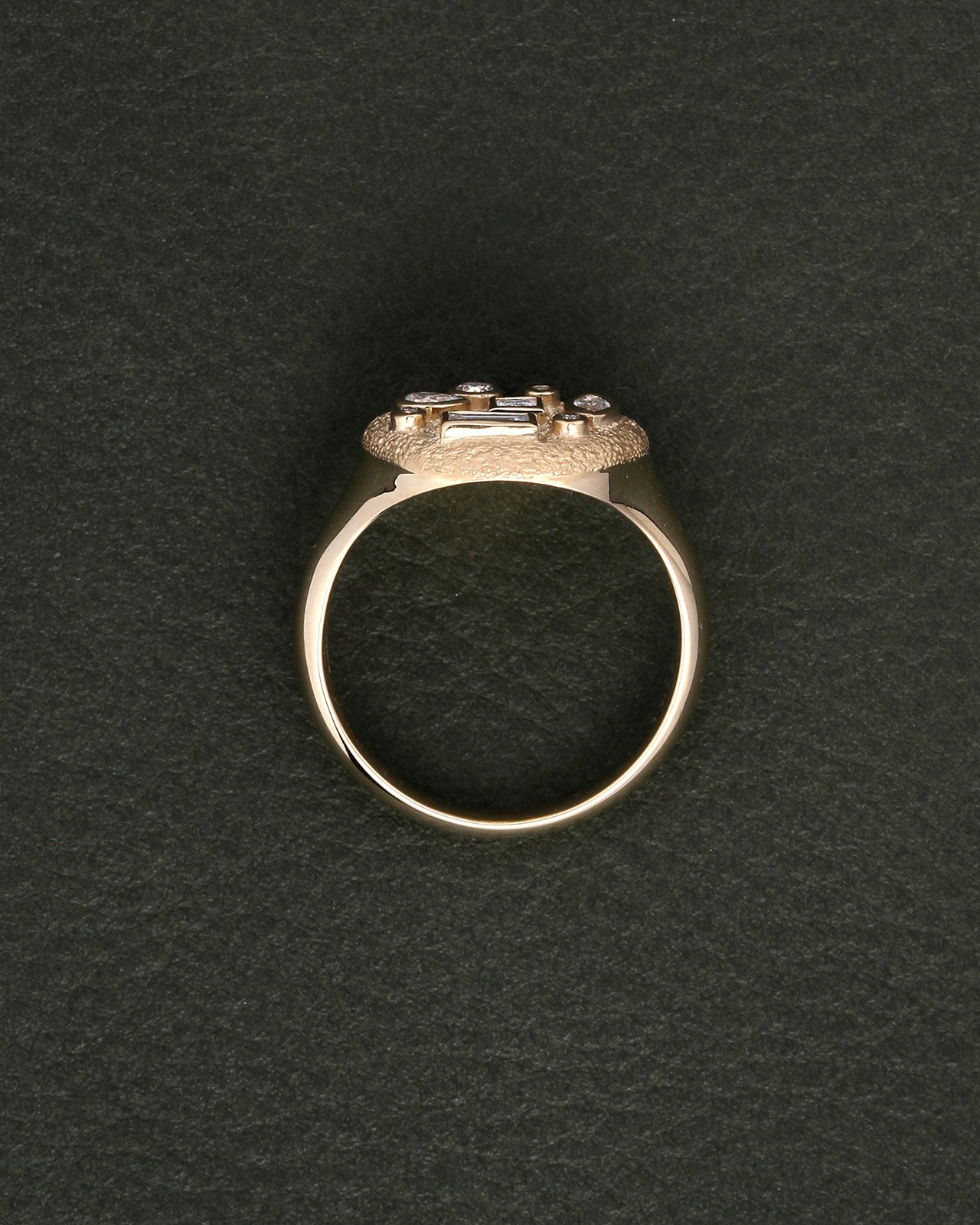 Mosaic Ring Cluster Diamond Solid Gold