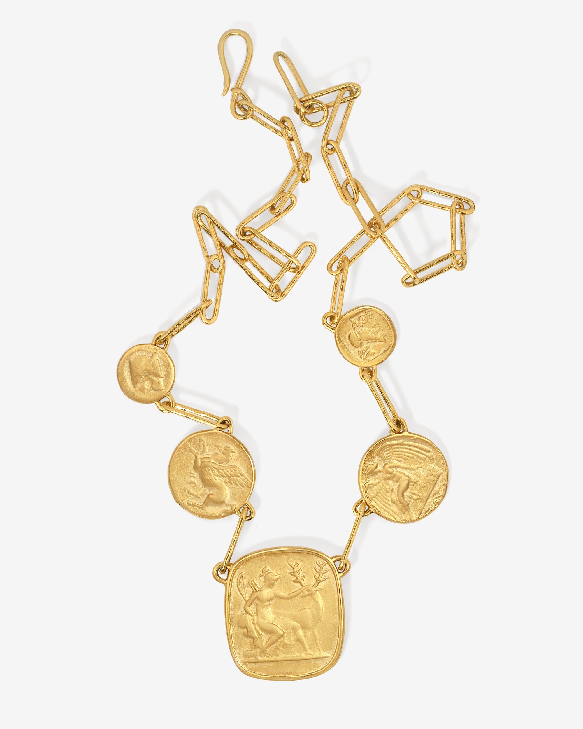 Mythos Statement Necklace Gold Vermeil