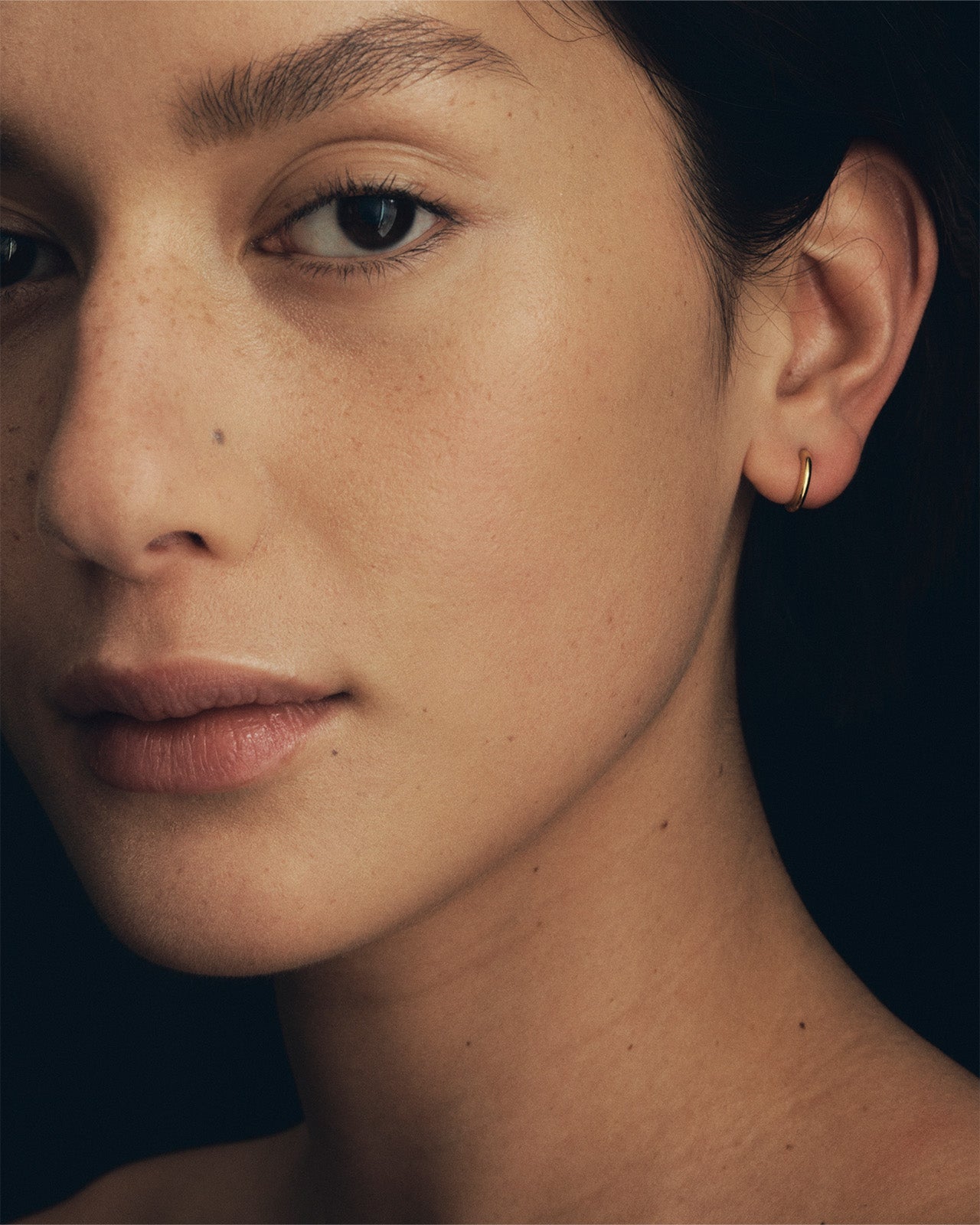 Omega Huggie Earrings Gold Vermeil