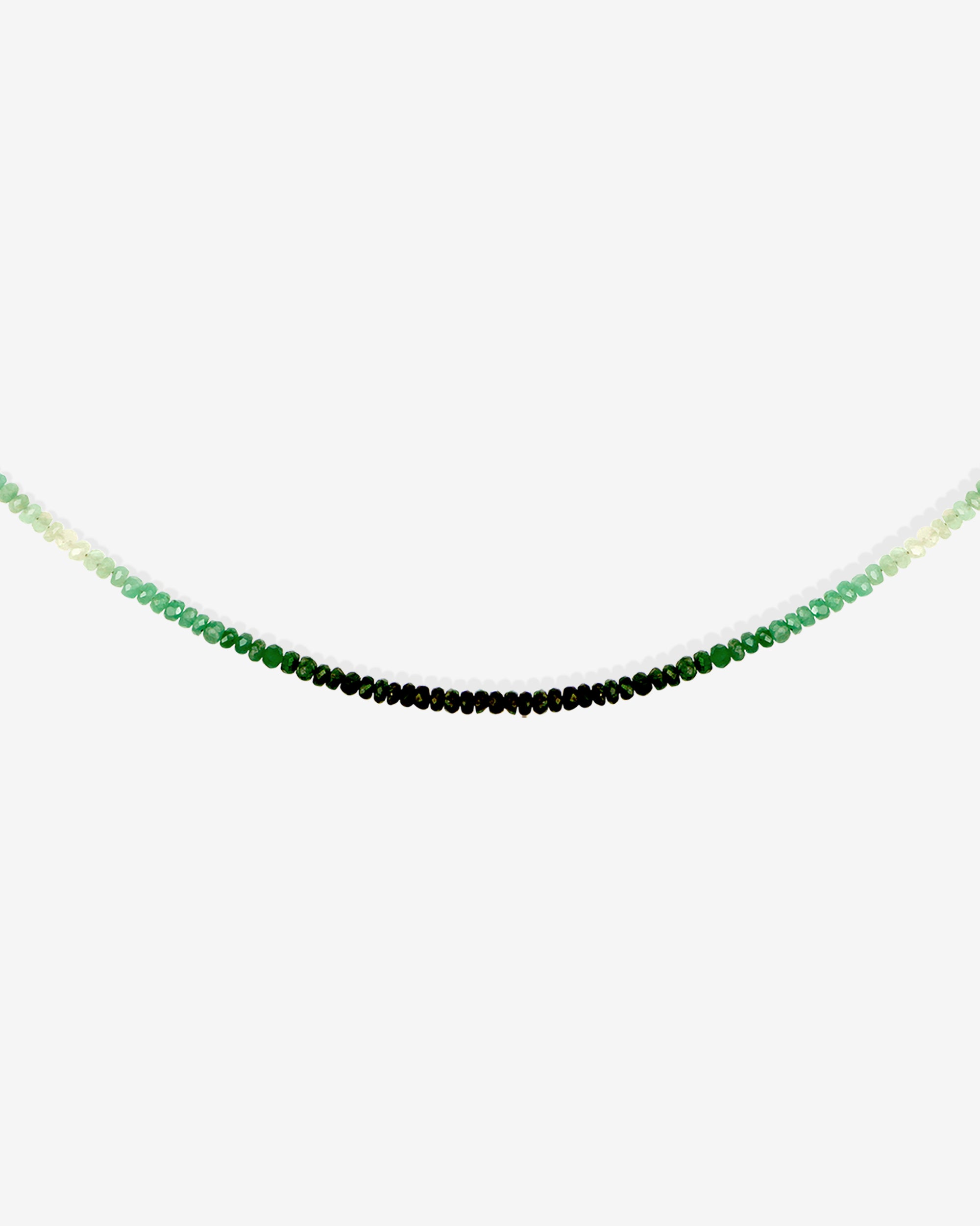 Ombre Necklace Emerald Solid Gold