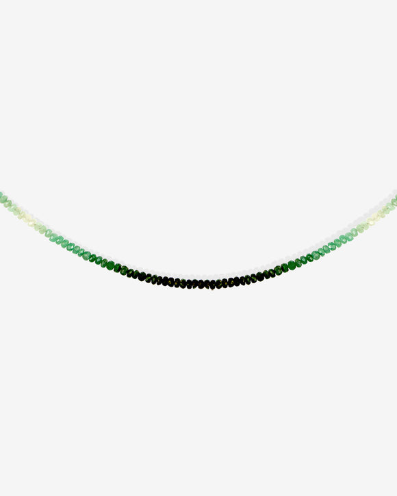 Ombre Necklace Emerald Solid Gold