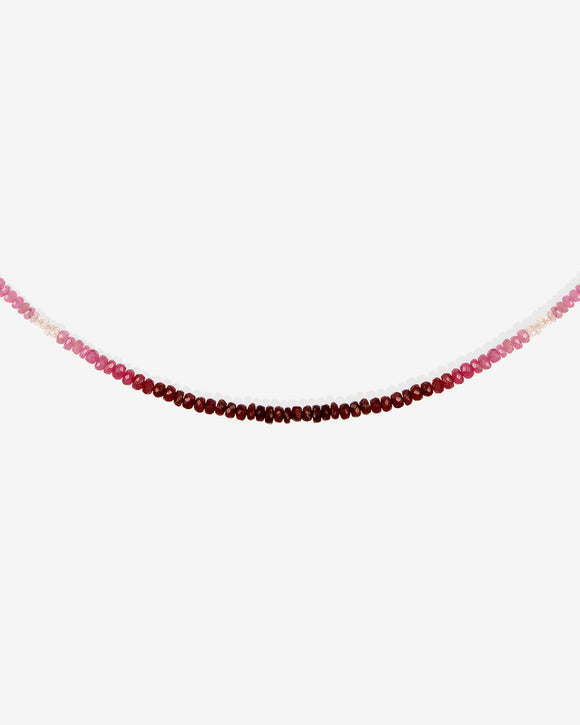 Ombre Necklace Ruby Solid Gold