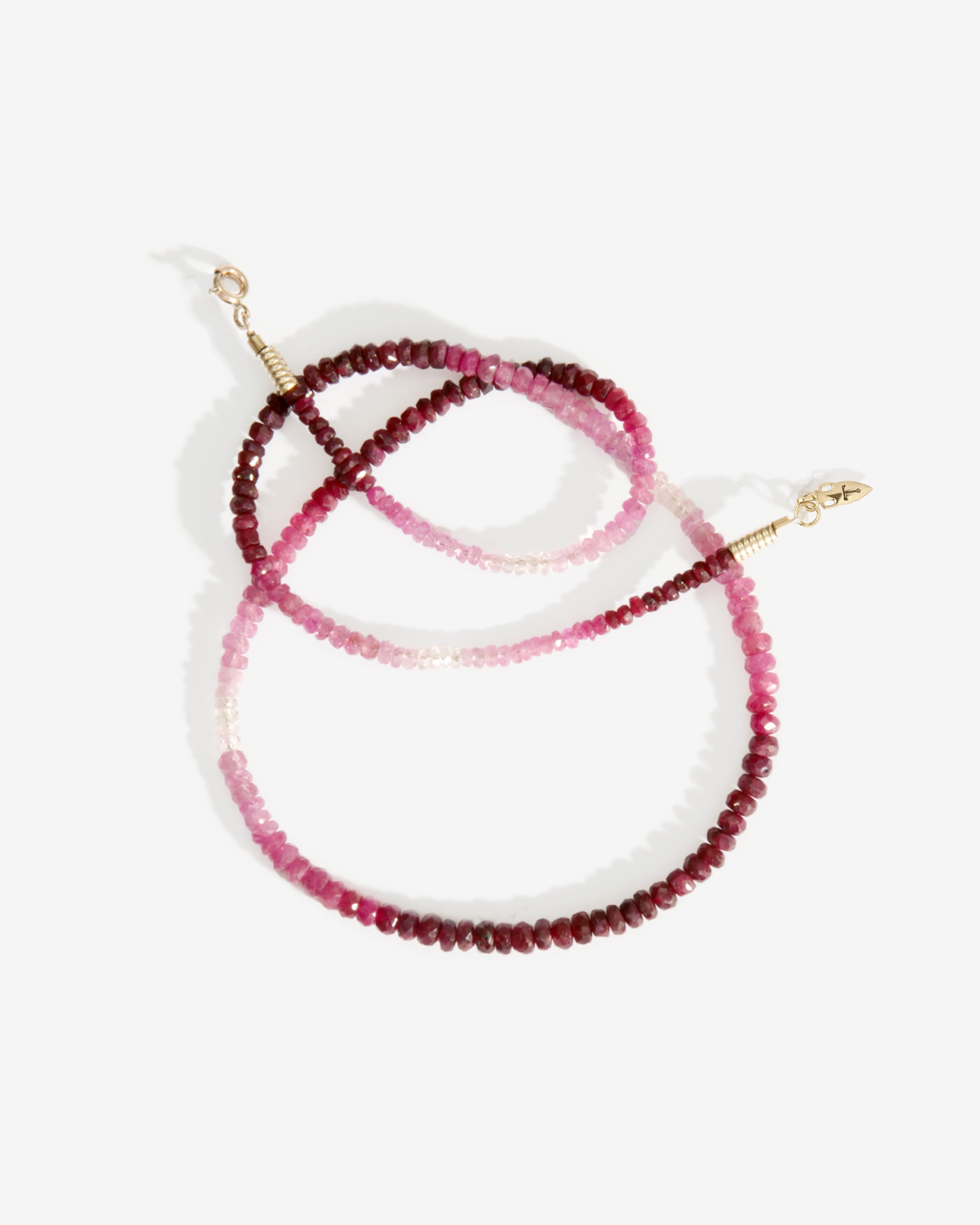 Ombre Necklace Ruby Solid Gold