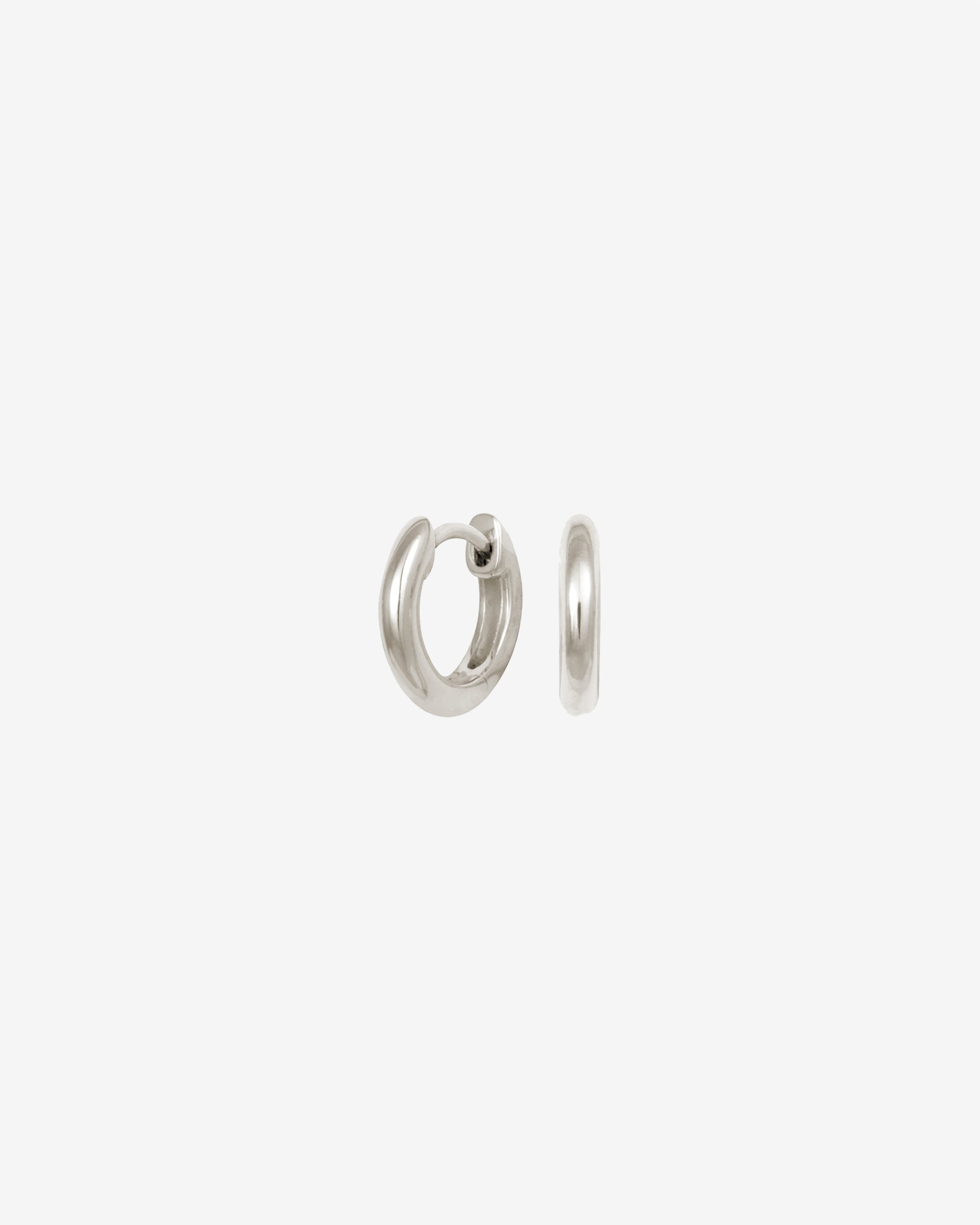 Omega Huggie Earrings Silver