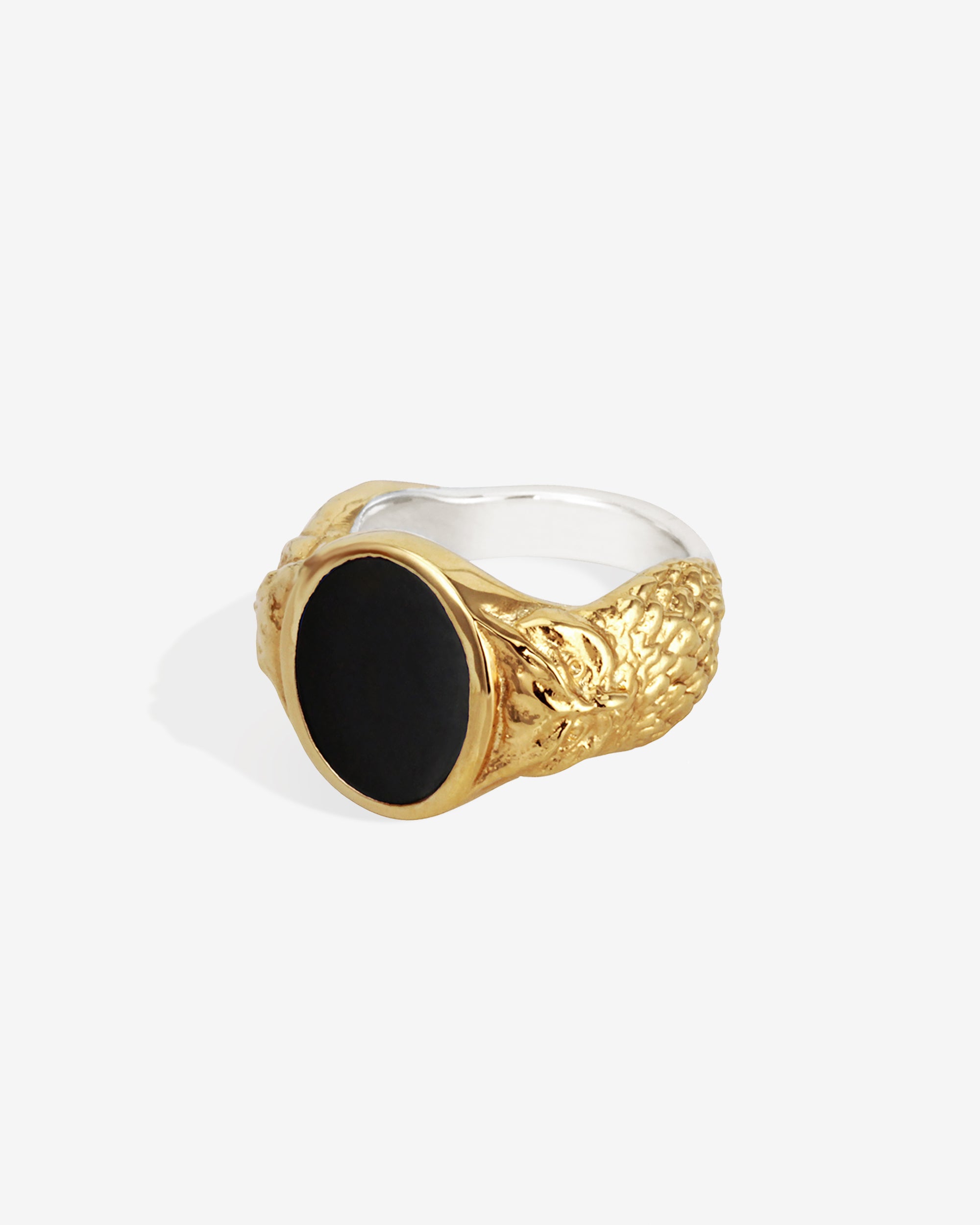 Palas Ring Onyx Gold Vermeil