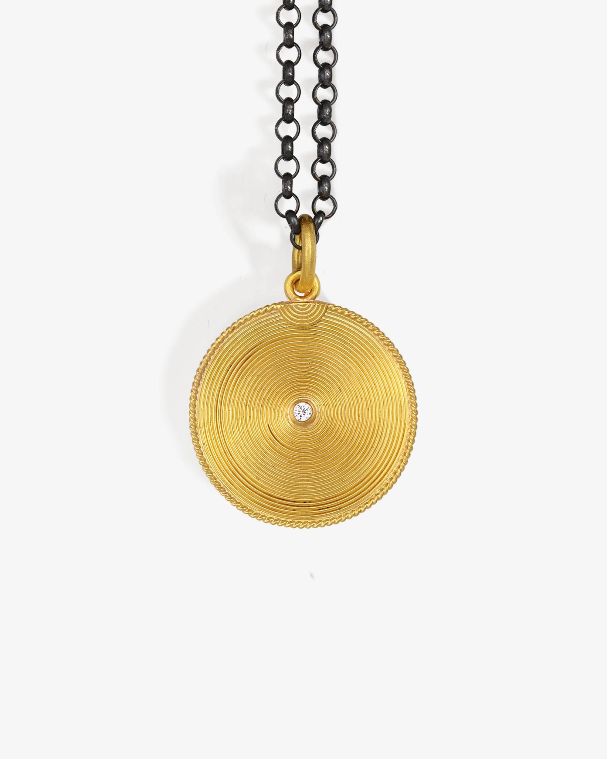 Patella Large Necklace Diamond Solid Gold