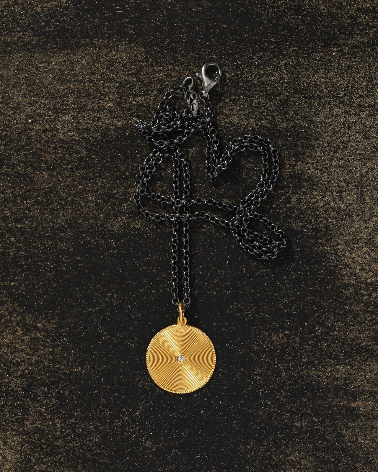 Patella Large Necklace Diamond Solid Gold