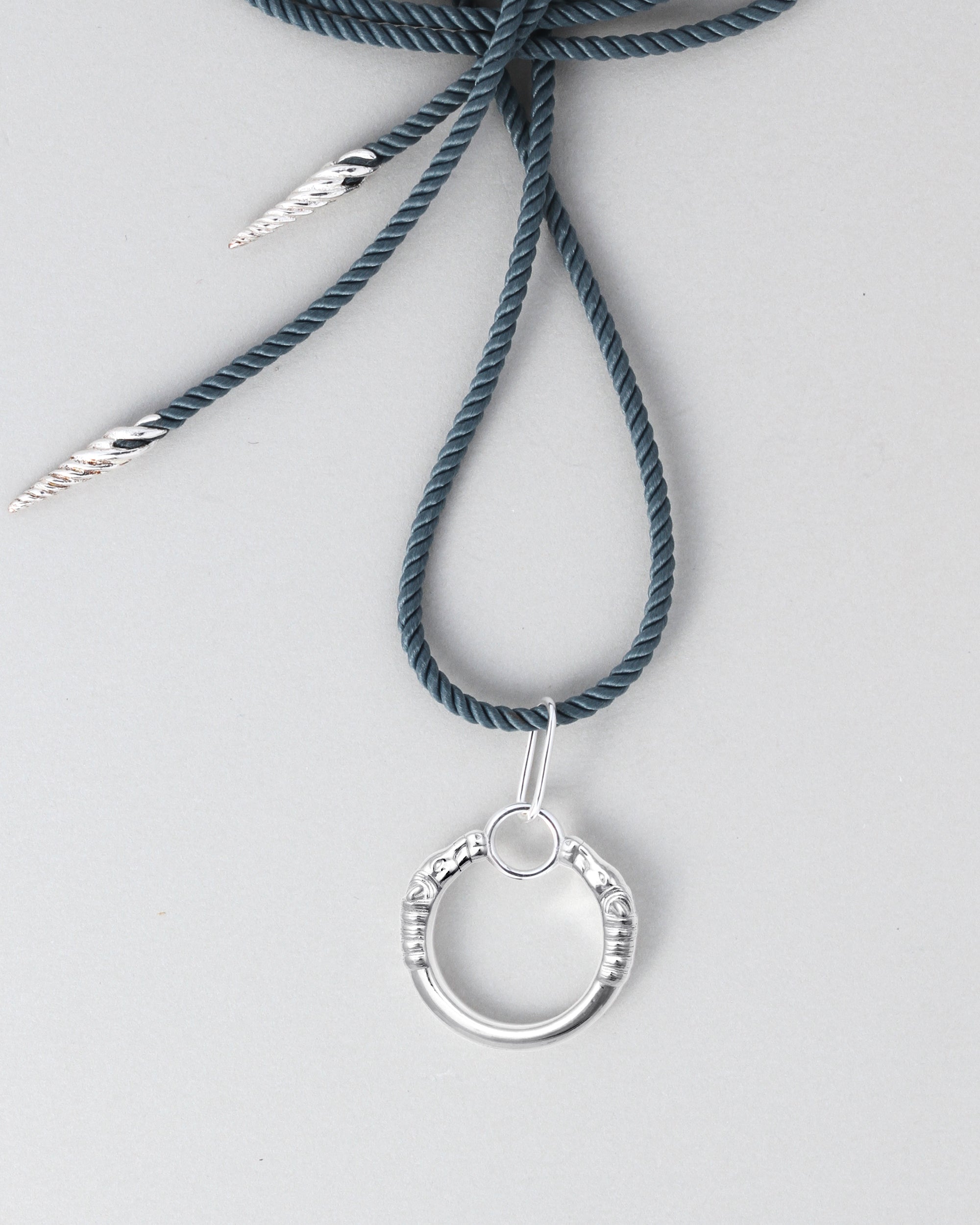 Mar Cord Necktie Silver