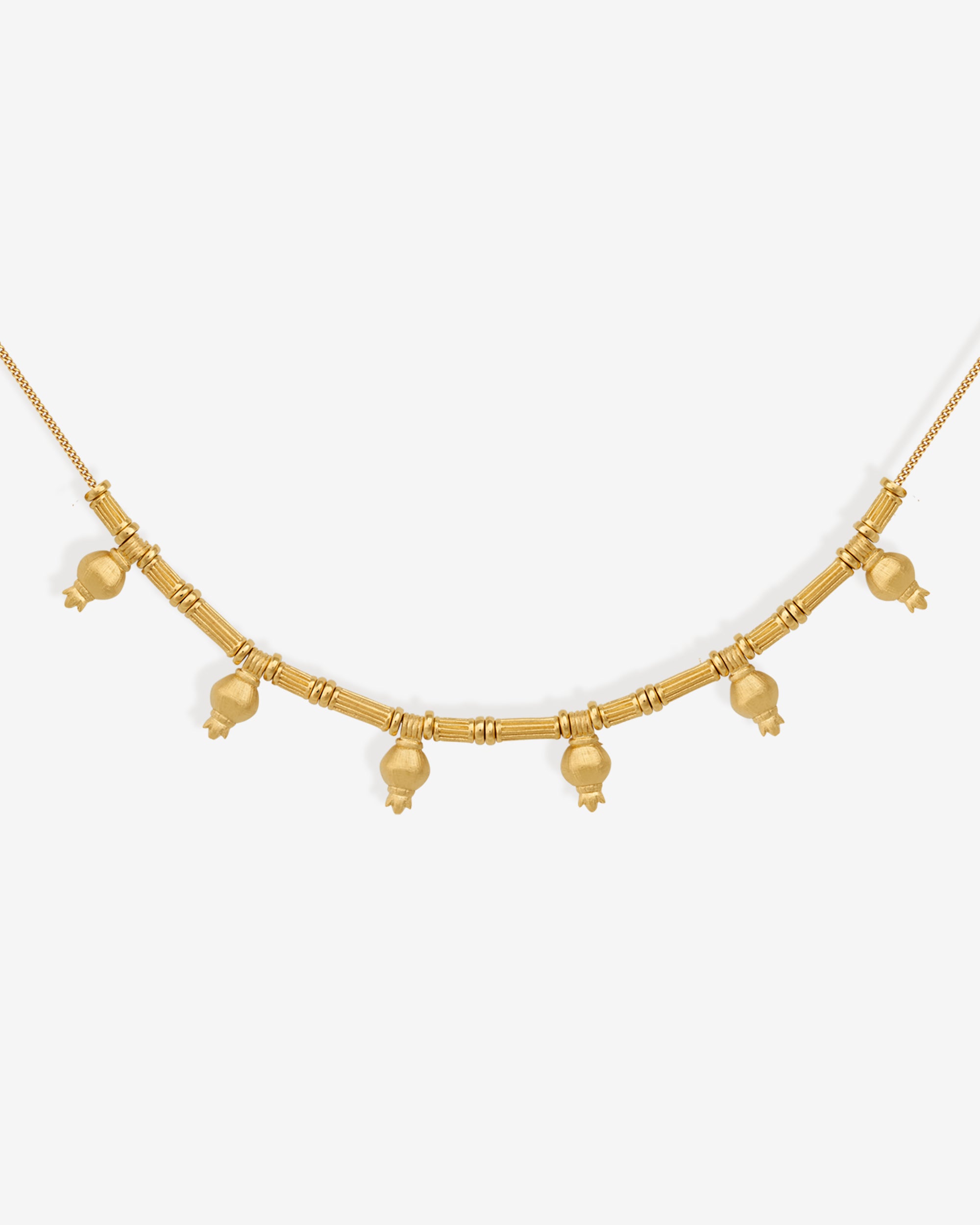 Pomegranate Statement Necklace Gold Vermeil