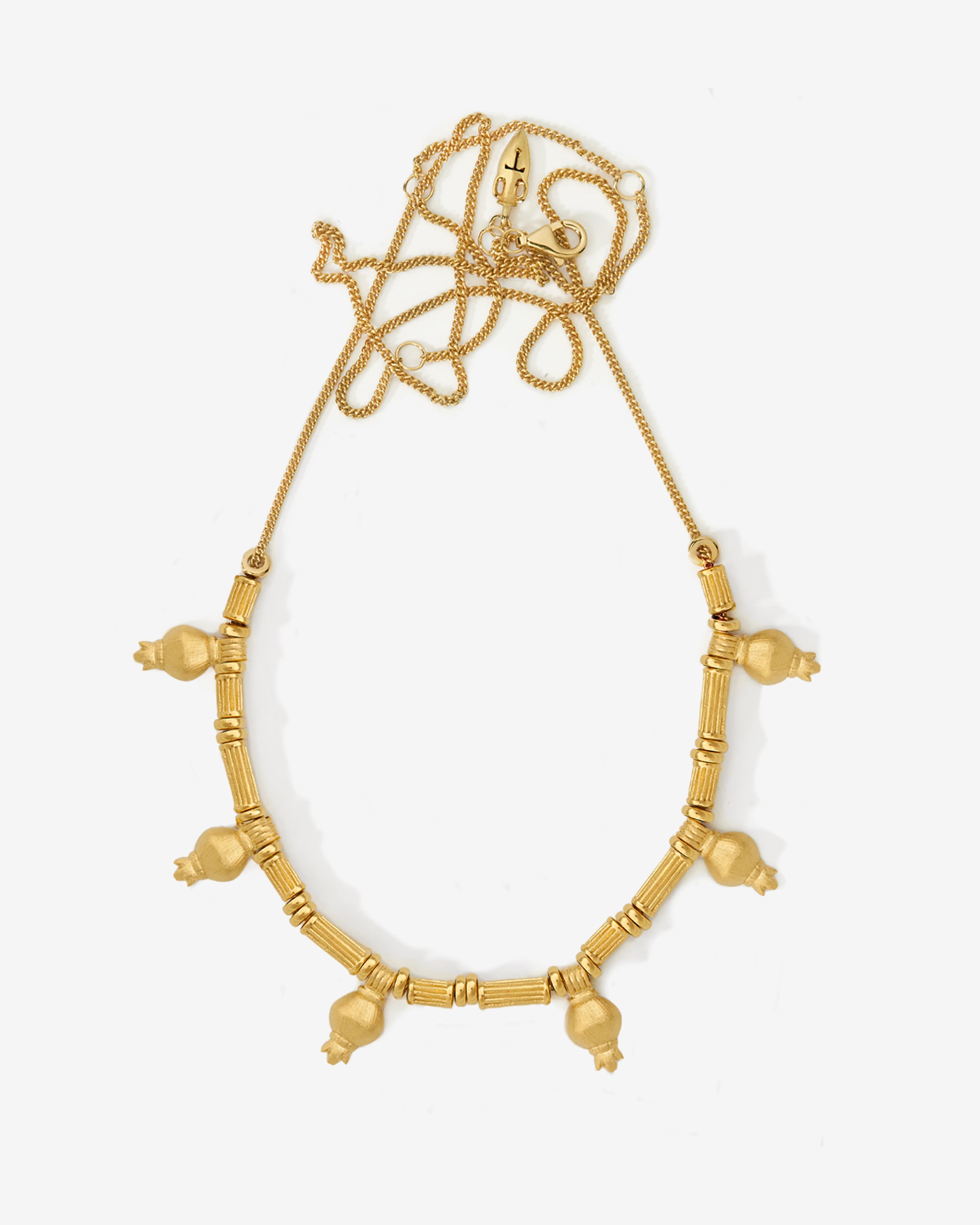 Pomegranate Statement Necklace Gold Vermeil