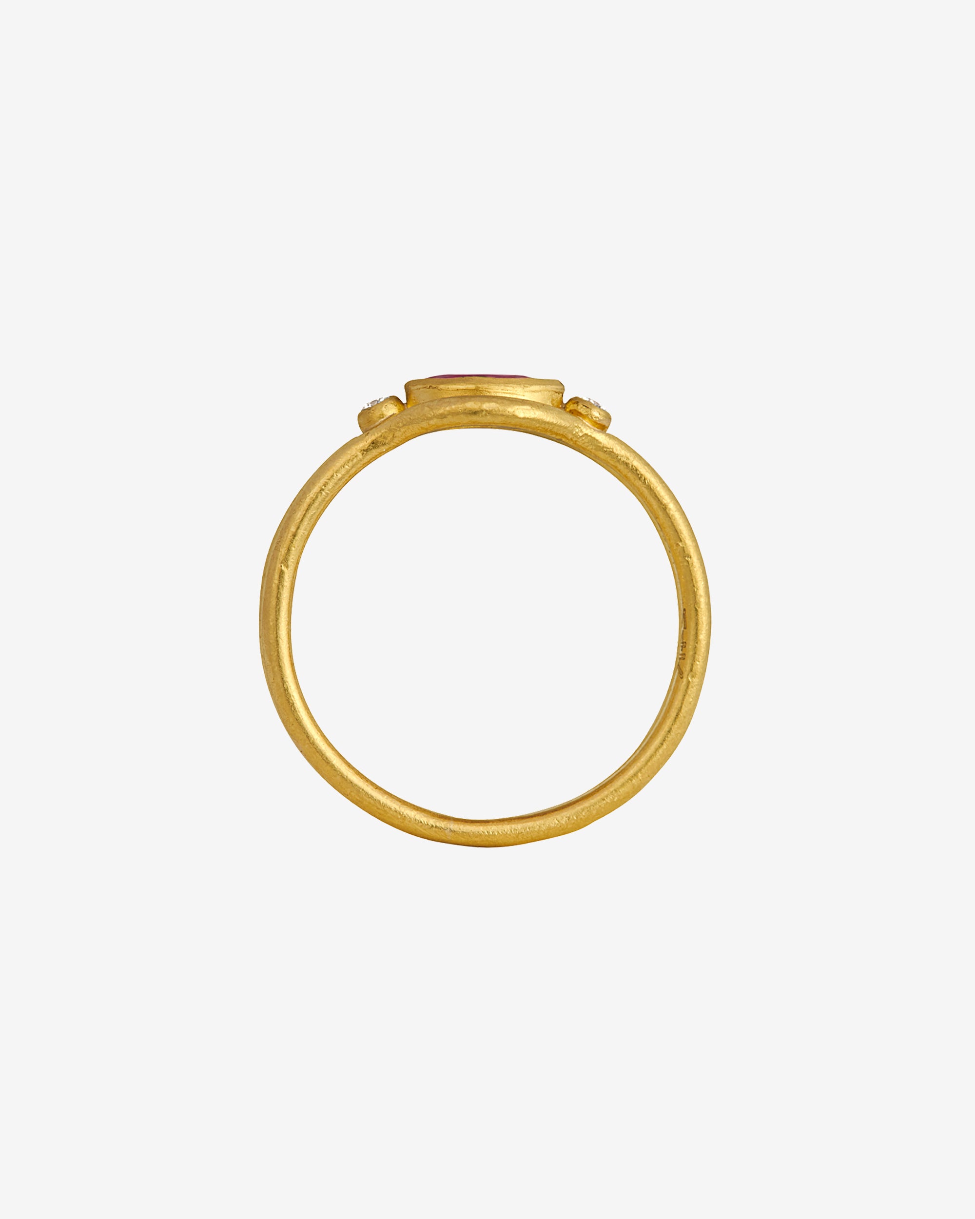 Reign Ring Ruby Diamond Solid Gold