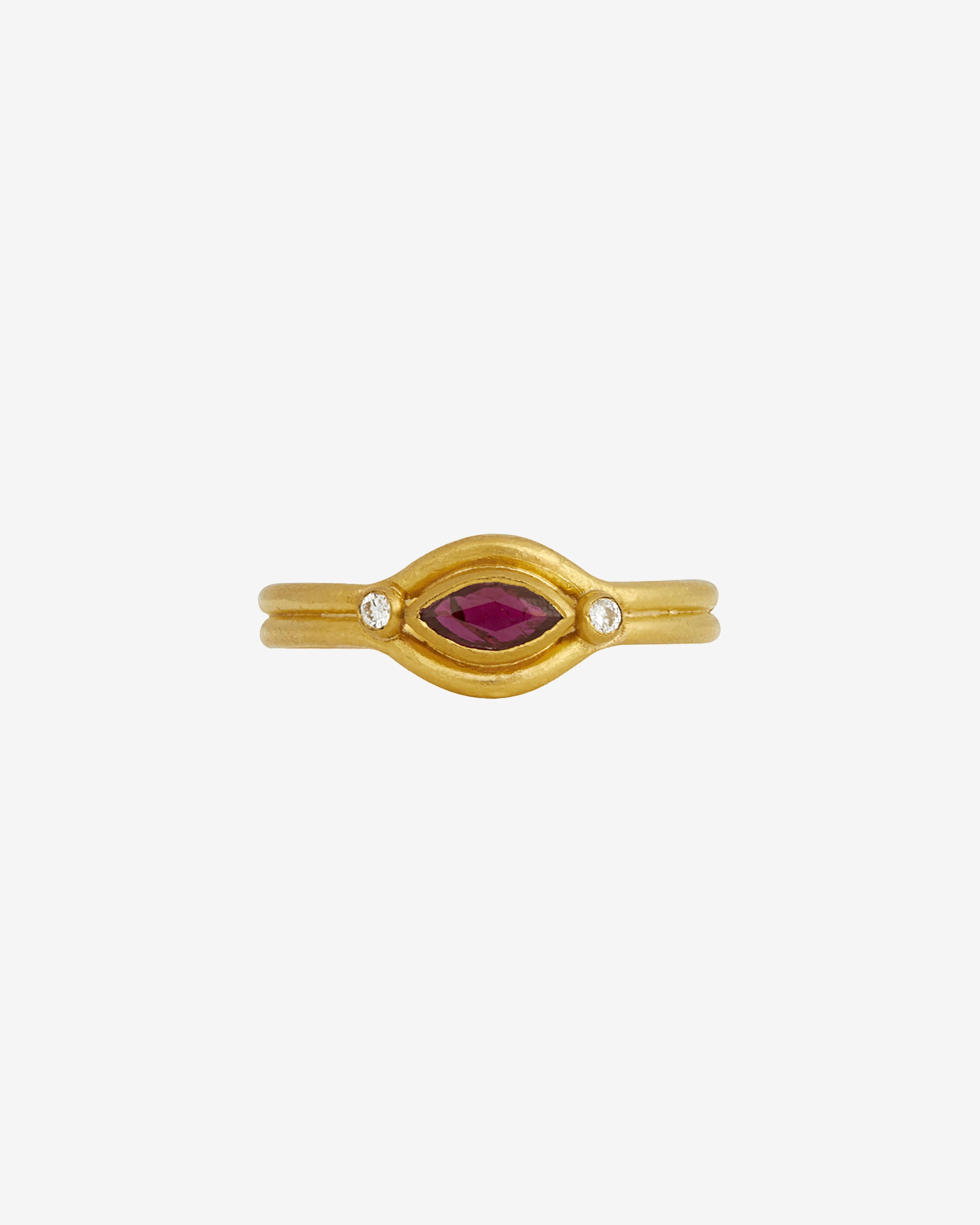 Reign Ring Ruby Diamond Solid Gold