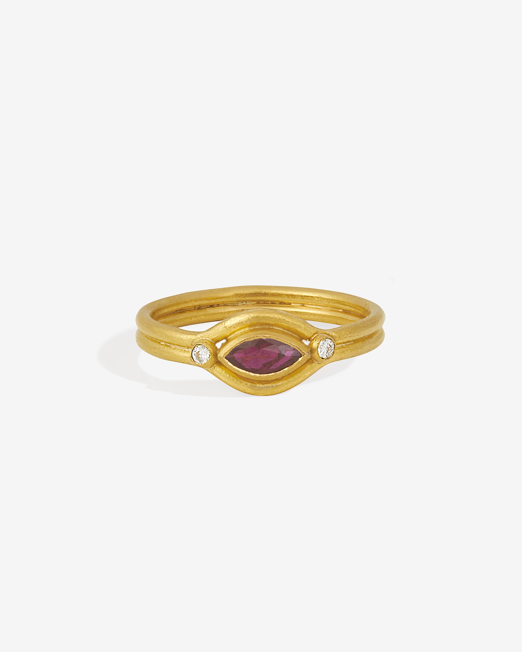 Reign Ring Ruby Diamond Solid Gold