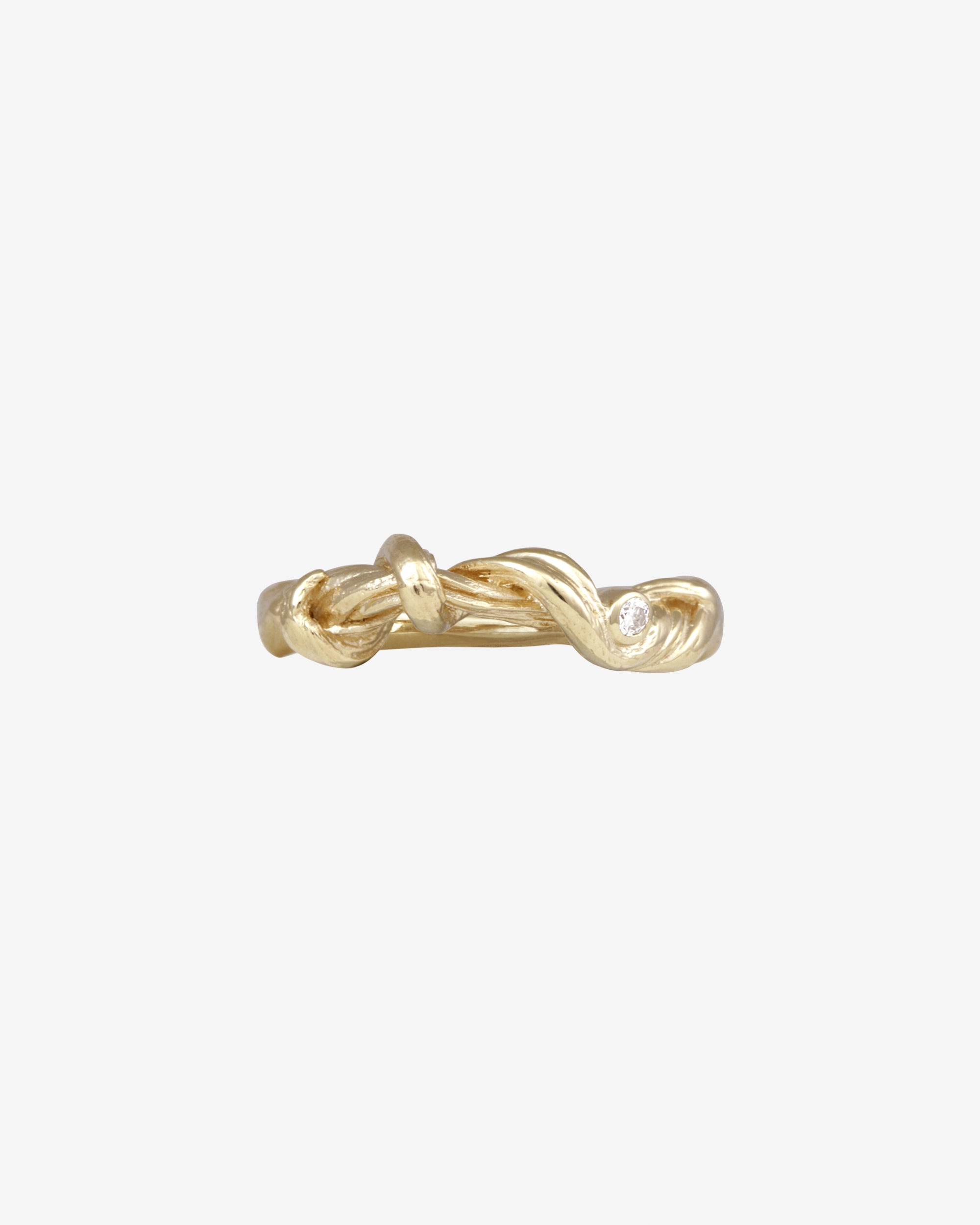 Relic III Twisted Ring Diamond Solid Gold