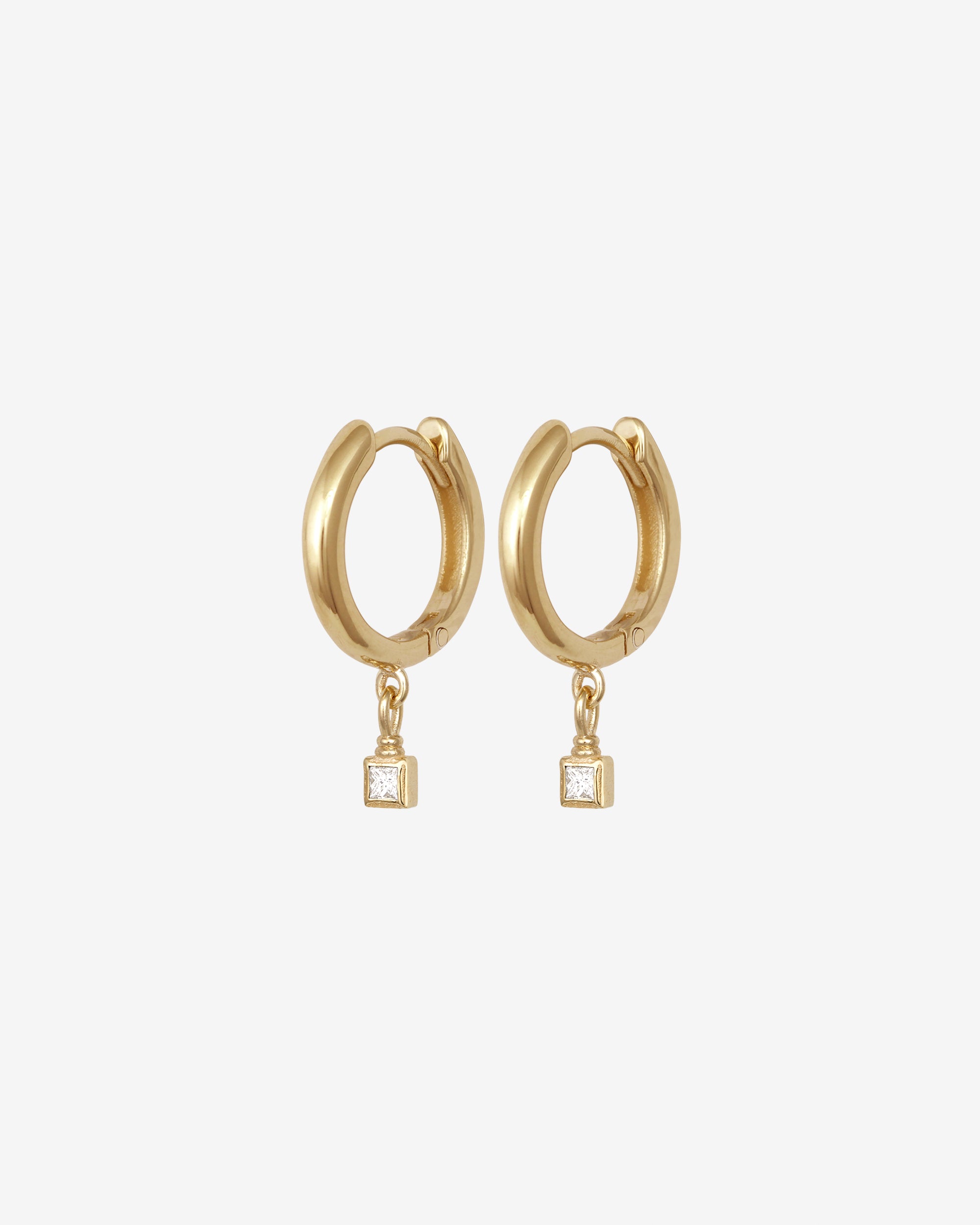 Relic Princess Drop Earrings Diamond Solid Gold