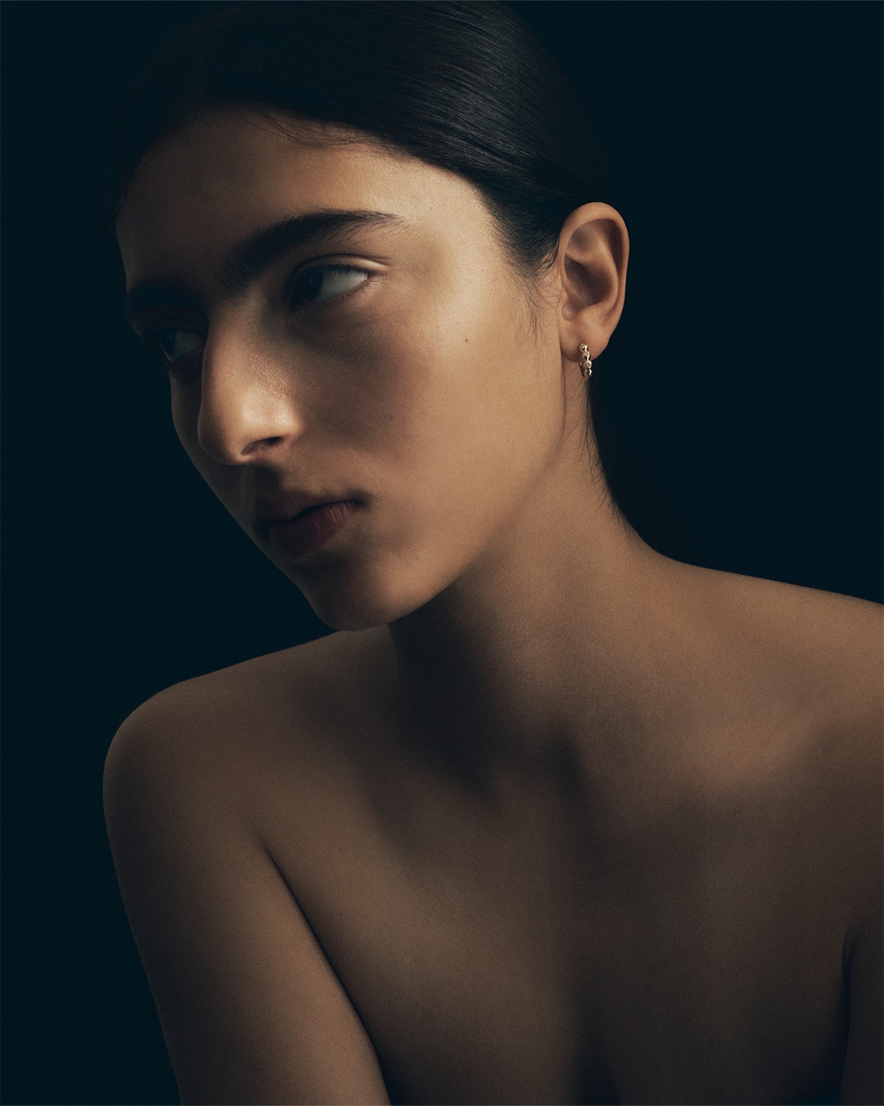 Ayana Huggies Diamond Solid Gold