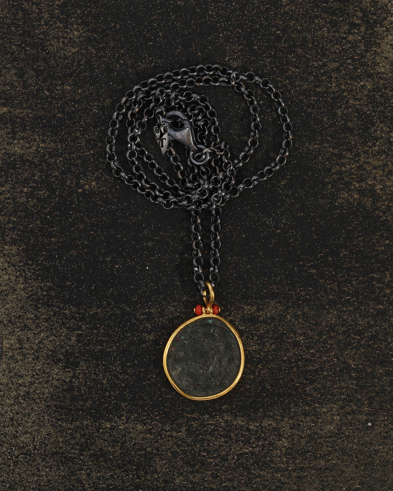 Roman Coin Necklace Solid Gold