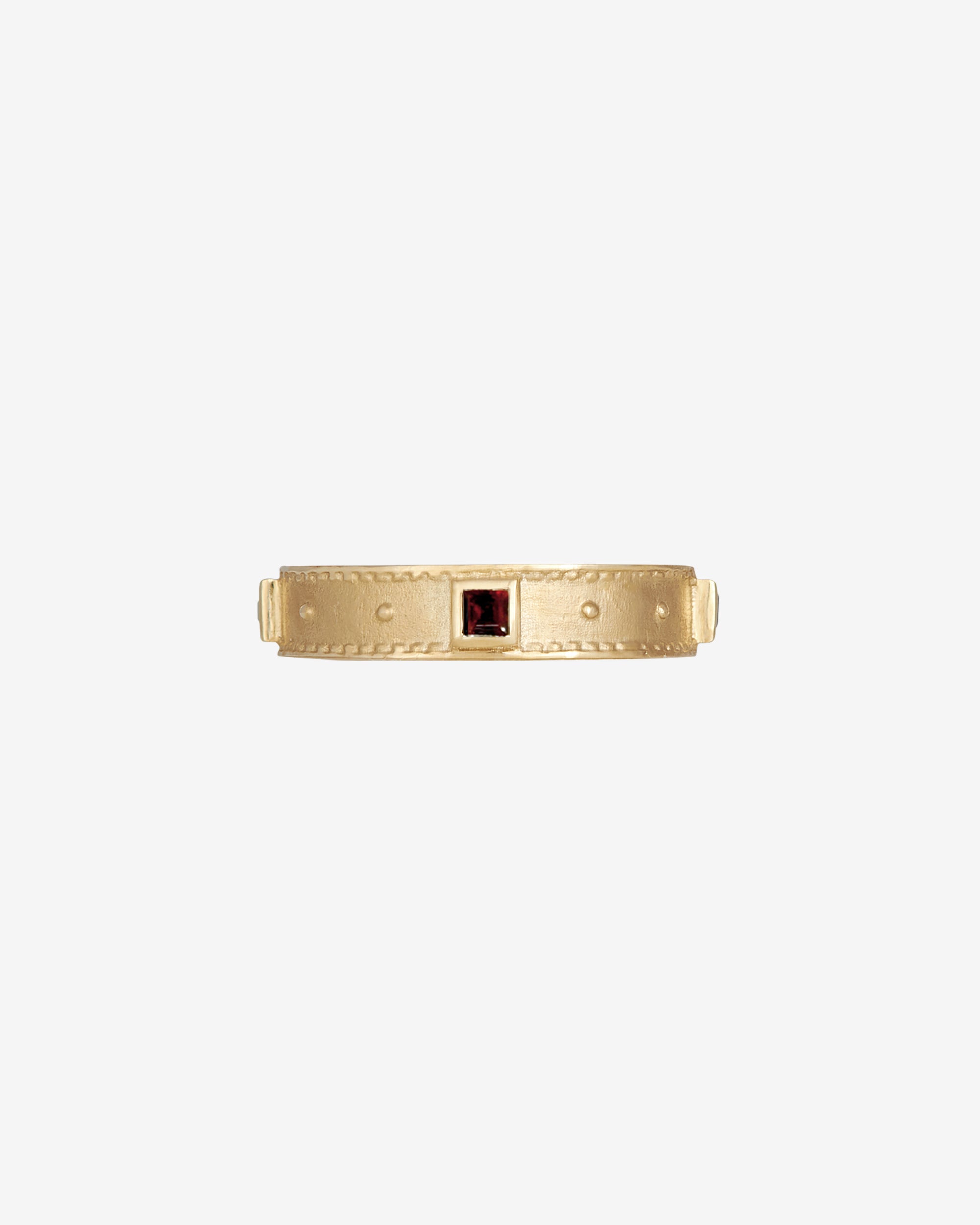 Rosetta Ring Garnet Solid Gold