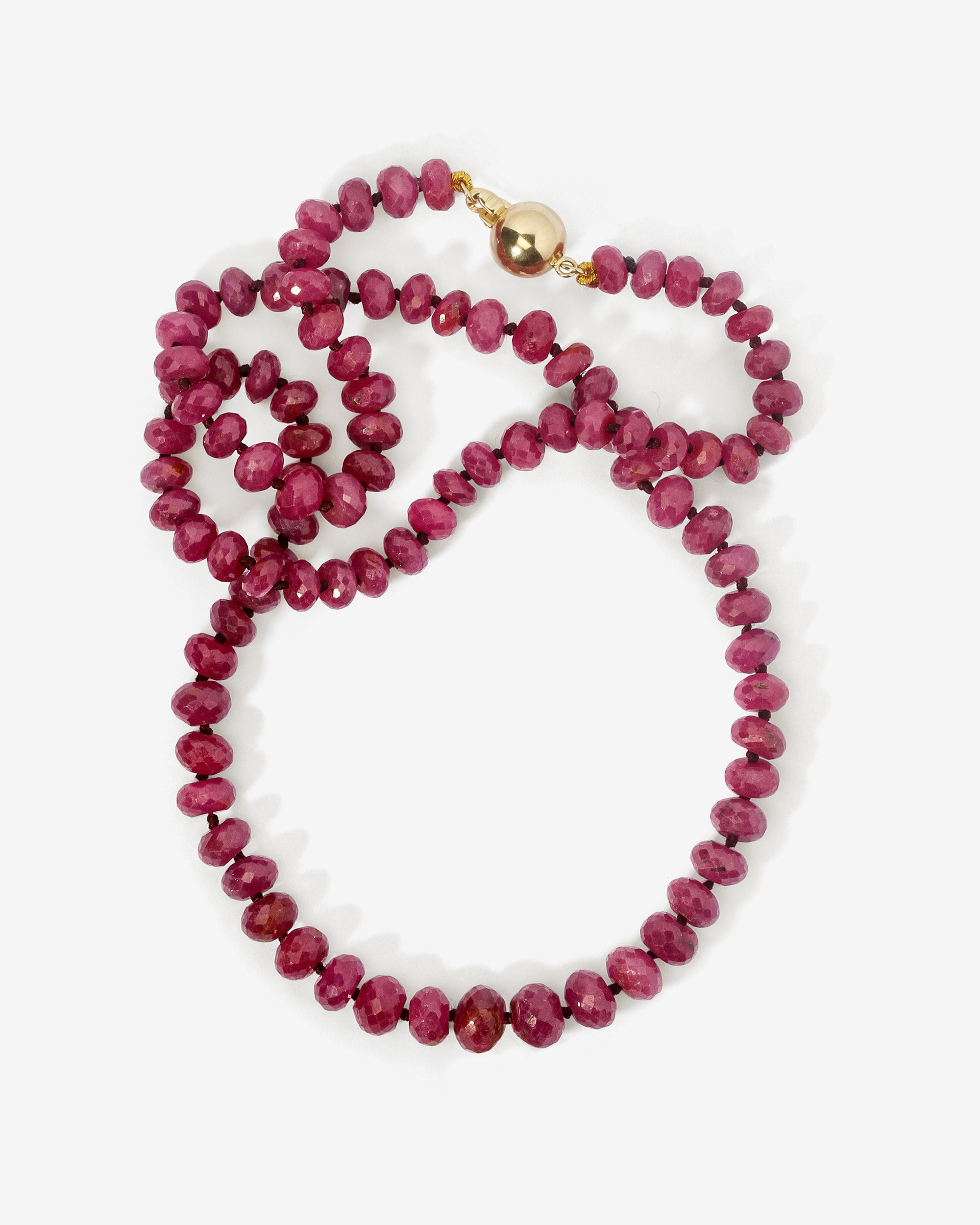 Ruby Necklace Solid Gold