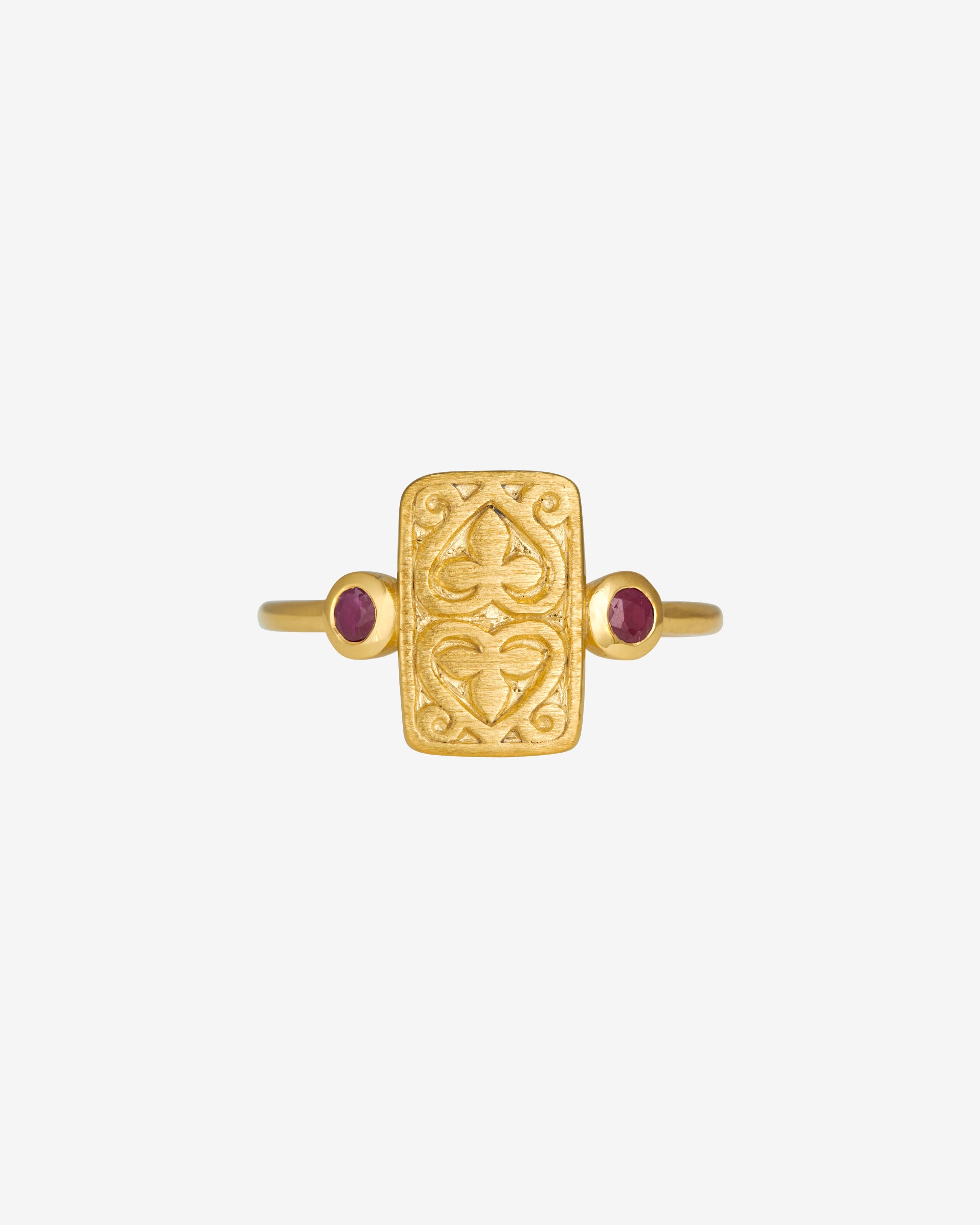 Ruby Seal Ring Gold Vermeil