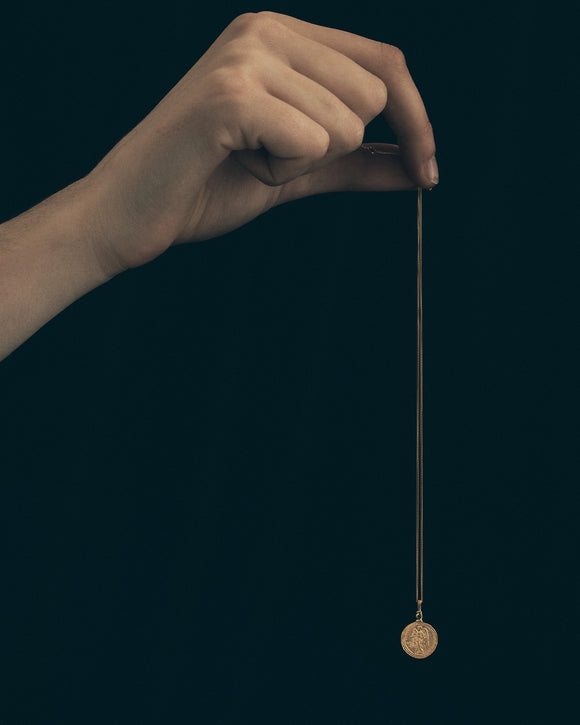Serafina Coin Necklace Gold Vermeil