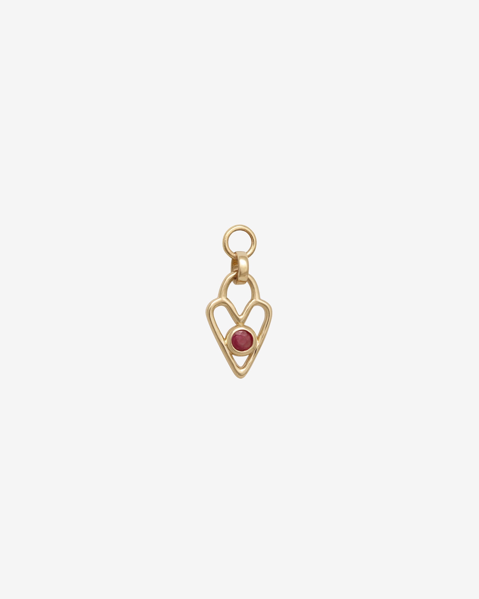 Amore Ear Charm Ruby Solid Gold