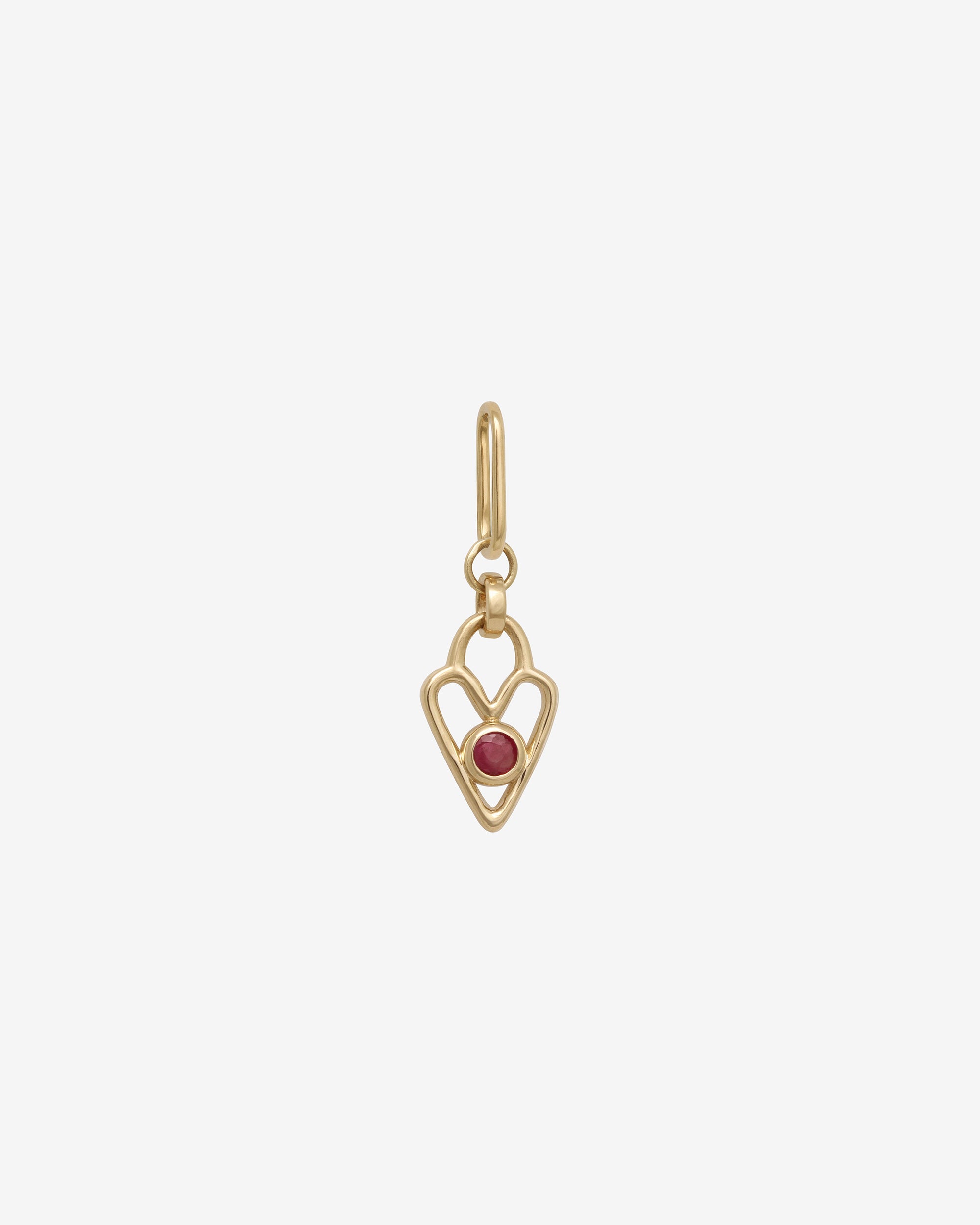 Amore Charm Ruby Solid Gold