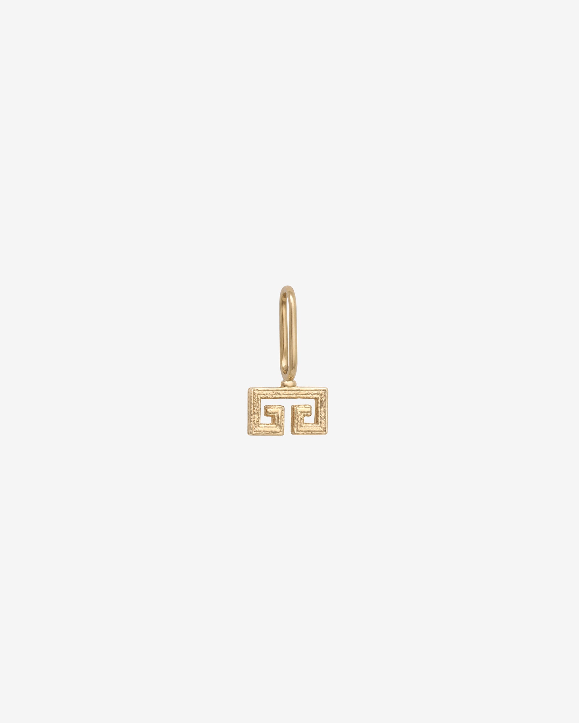 Greek Key Charm Solid Gold