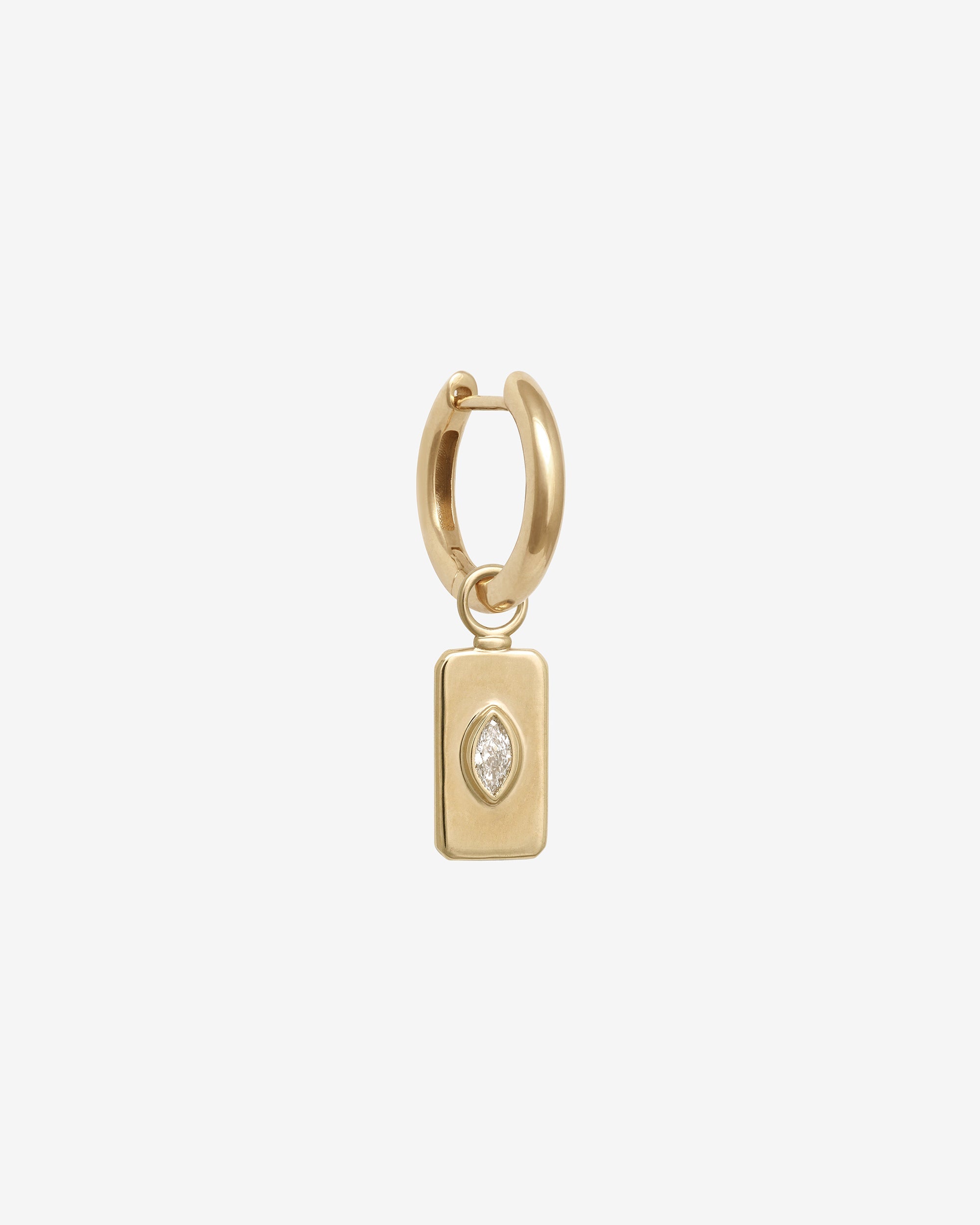 Tarot Ear Charm Marquise Diamond Solid Gold