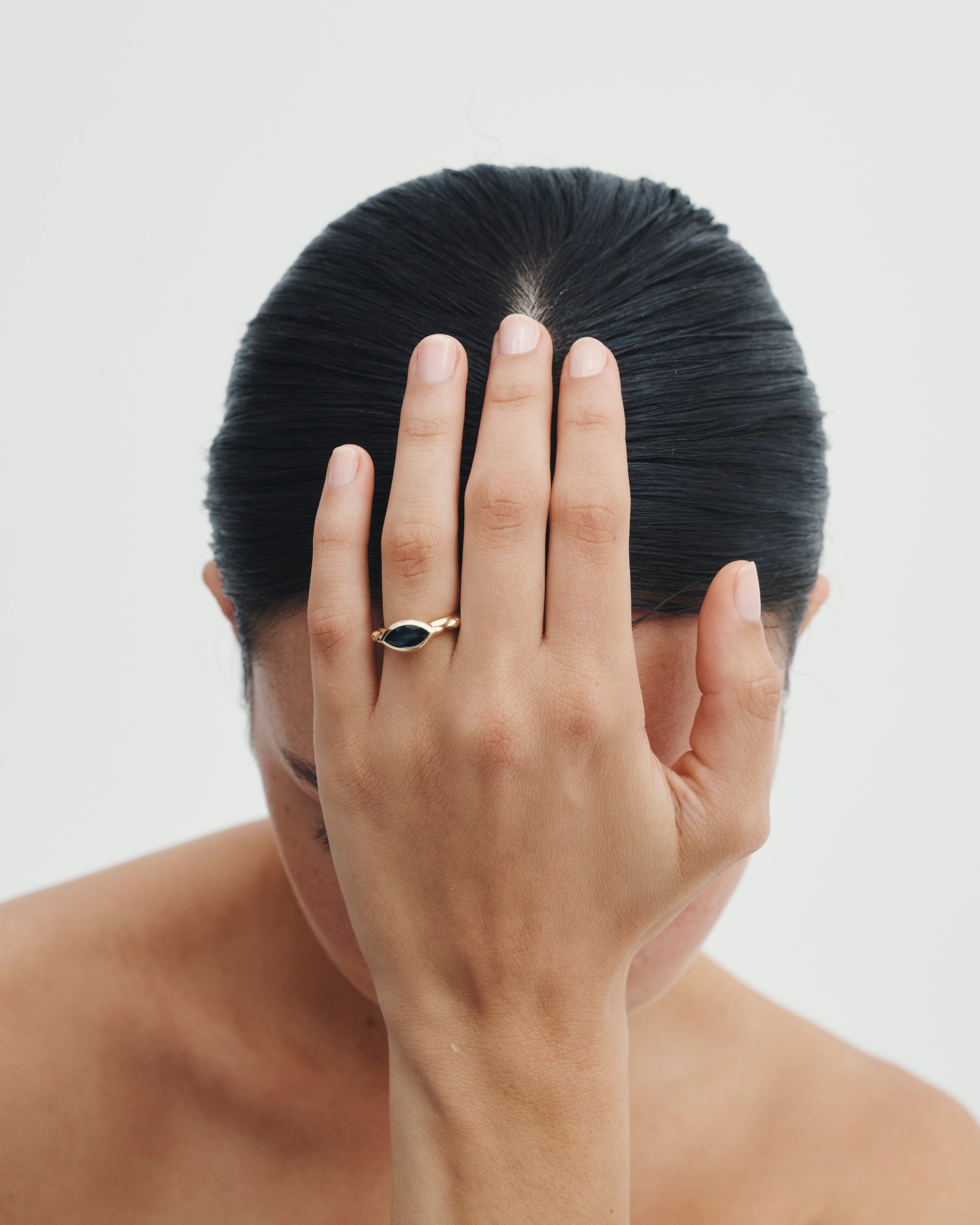 Juno Ring Sapphire Diamond Solid Gold