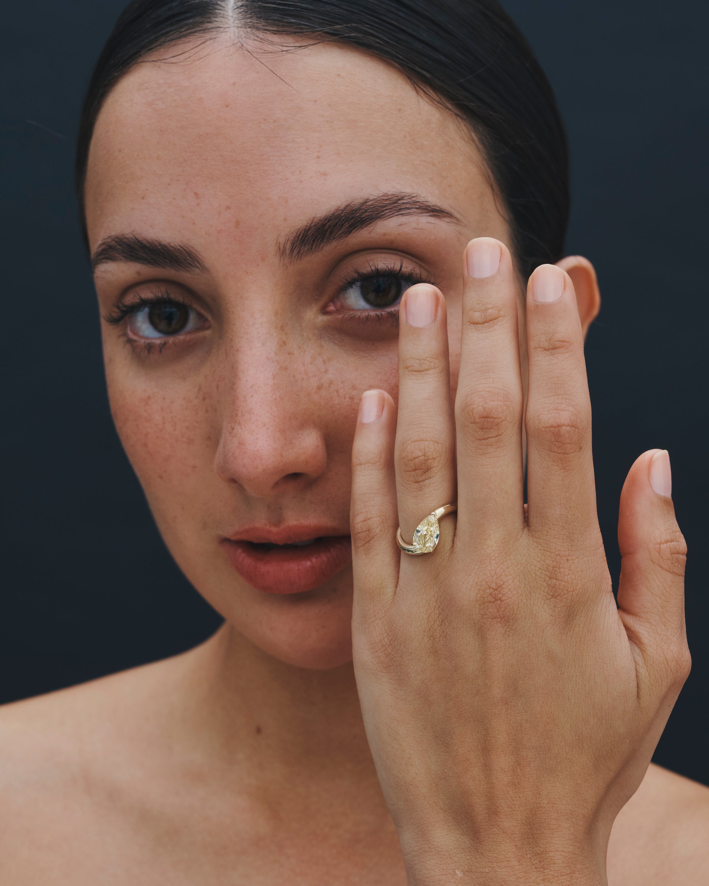 Ivy Ring Yellow Diamond Solid Gold