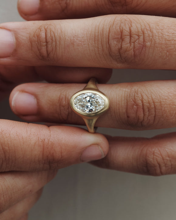 Iris Ring 3ct Diamond Solid Gold