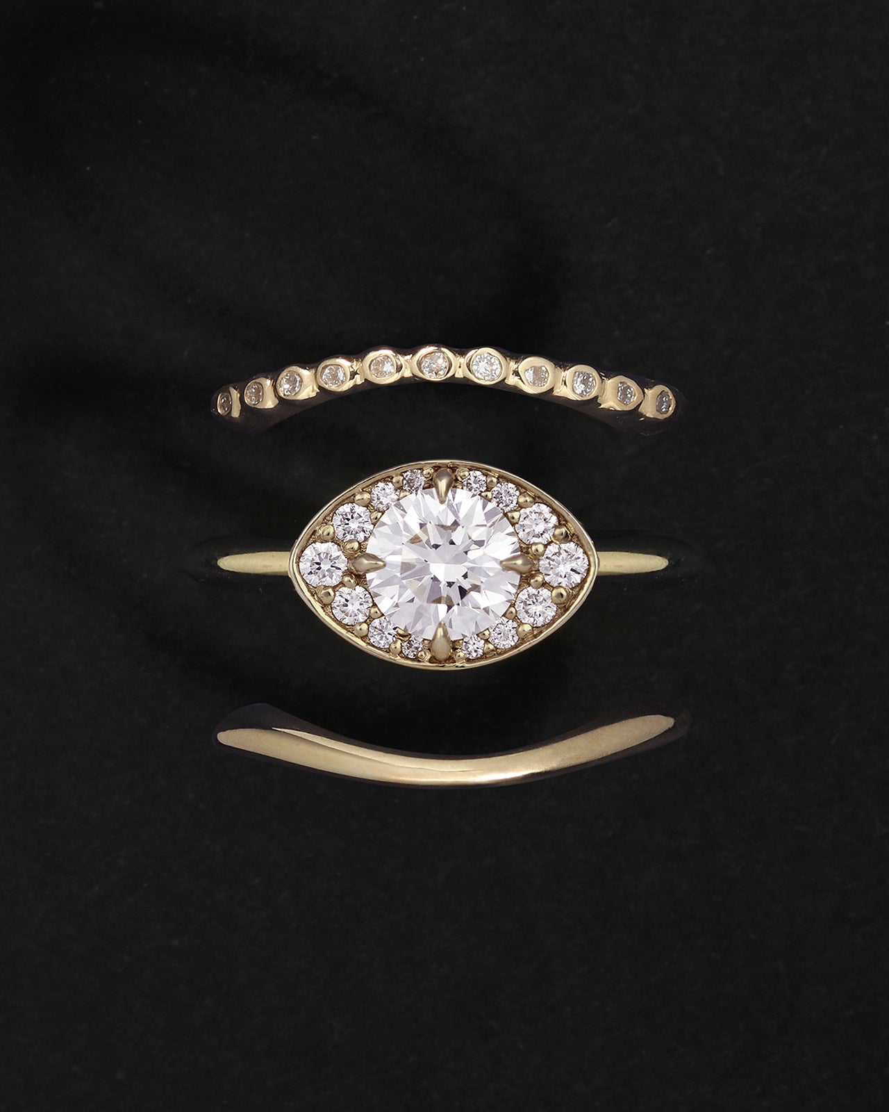Saba Eye Ring Diamond Solid Gold
