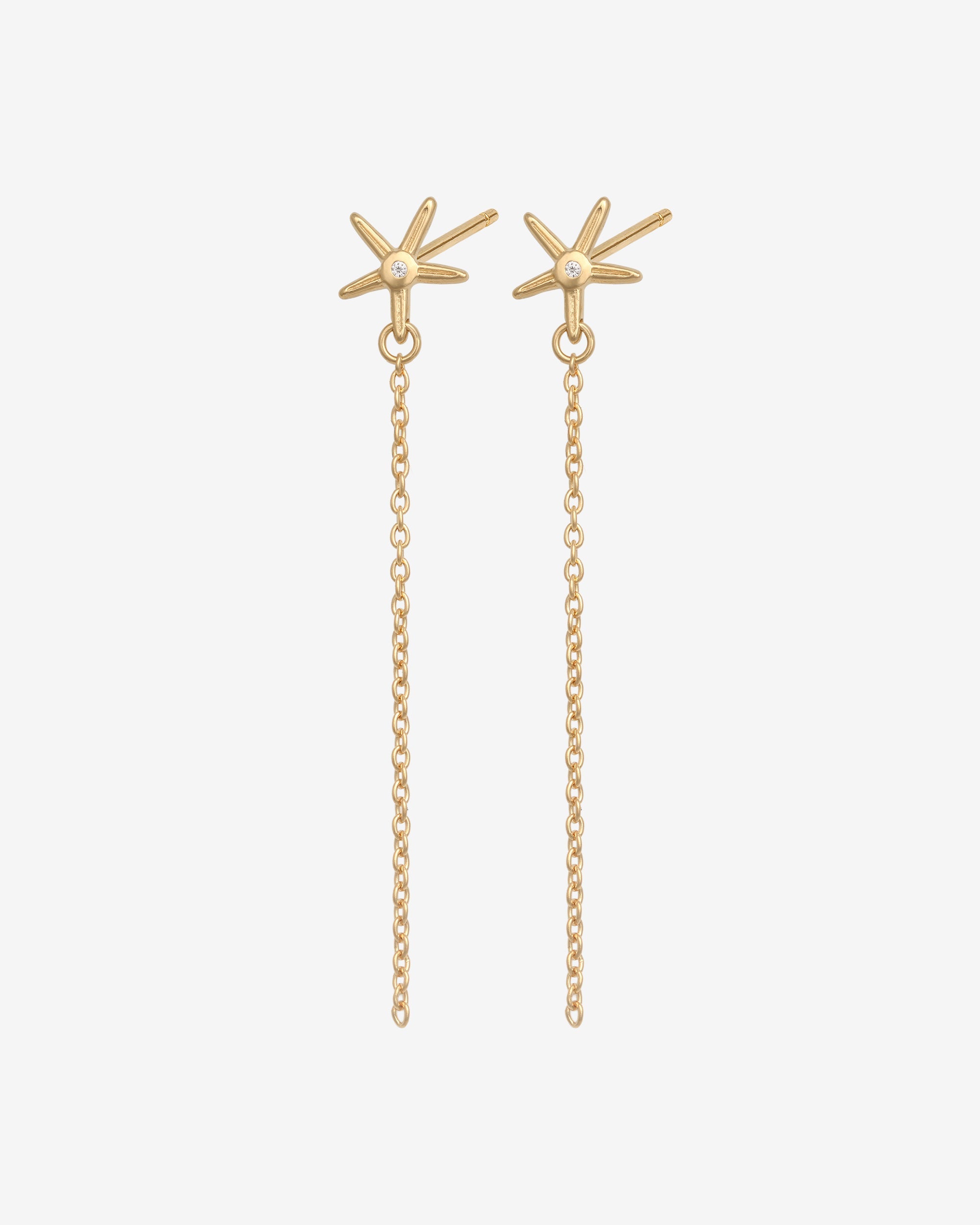 Seba Stud Earrings Gold Vermeil set with zircon