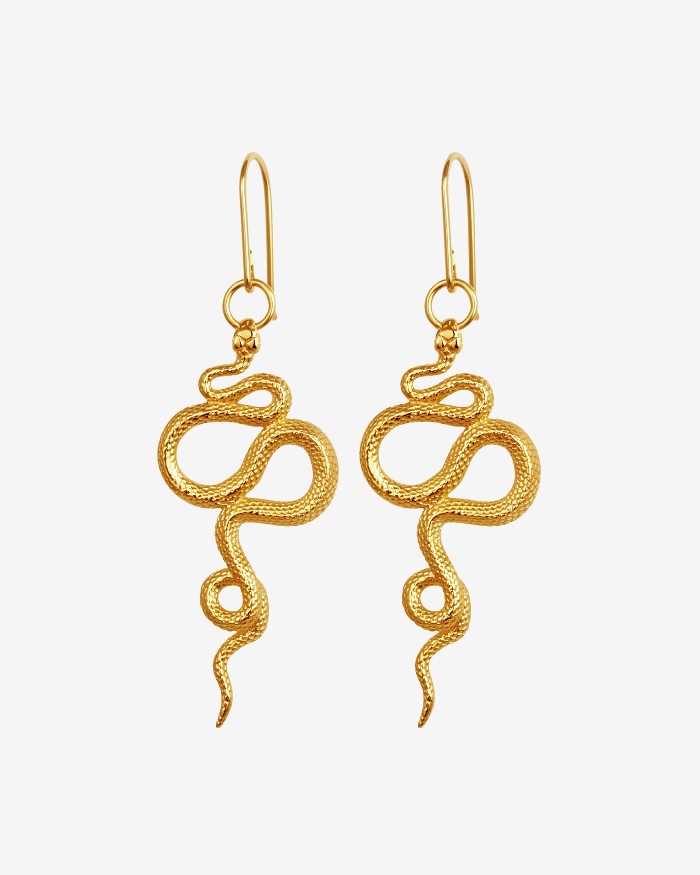 Snake Earrings Gold Vermeil – Temple of the Sun US