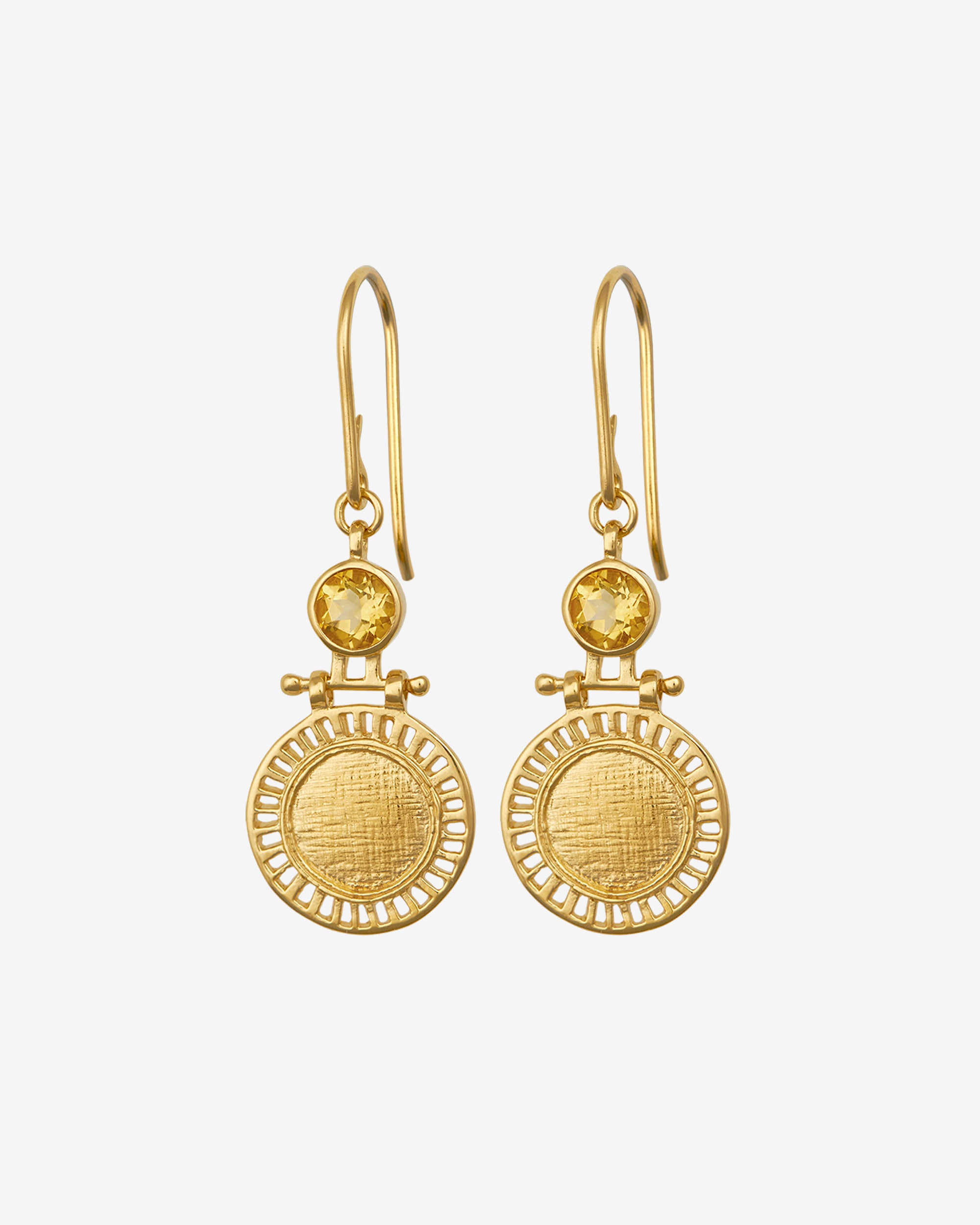 Solar Earrings Gold Vermeil
